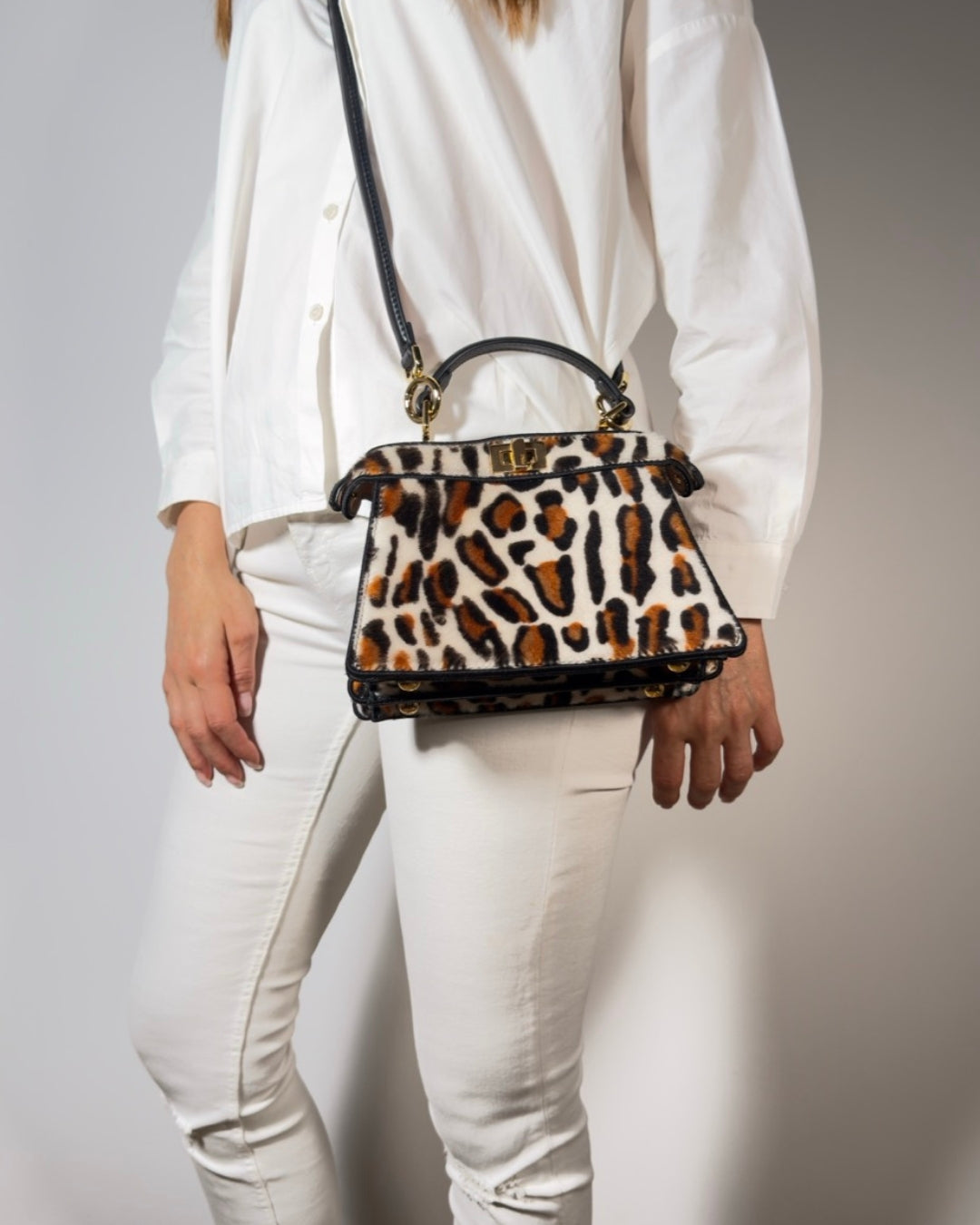 Fendi Peekaboo ISeeU Petite Pony Effect Bag — Pre-owned Authentic