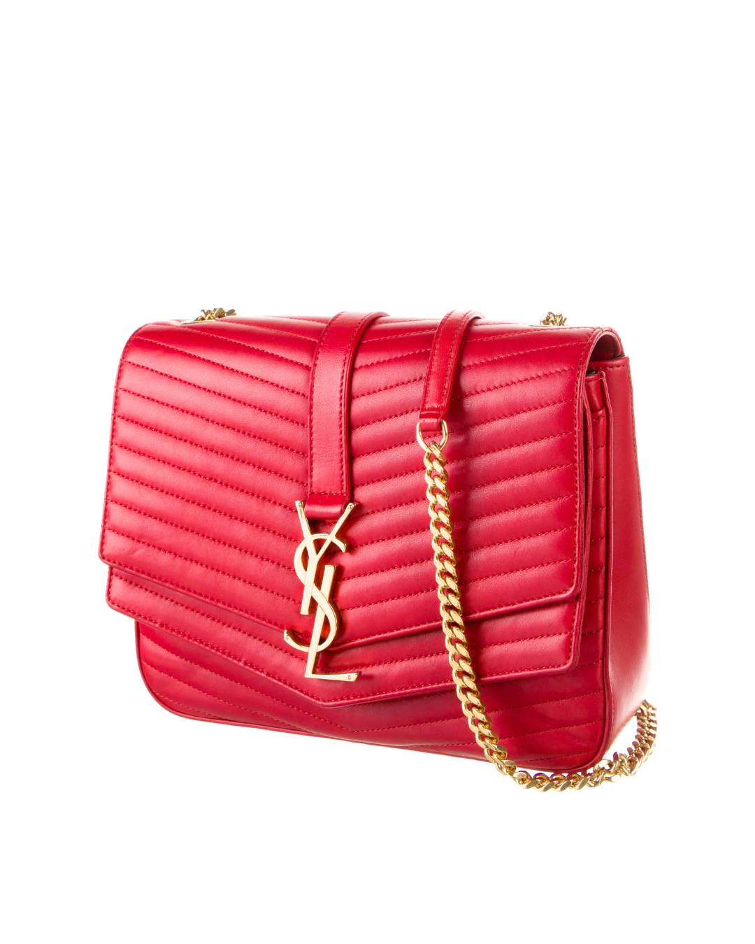 Saint Laurent Tasche Sulpice Pelle Agnello Rossa — Pre-owned Authentisch