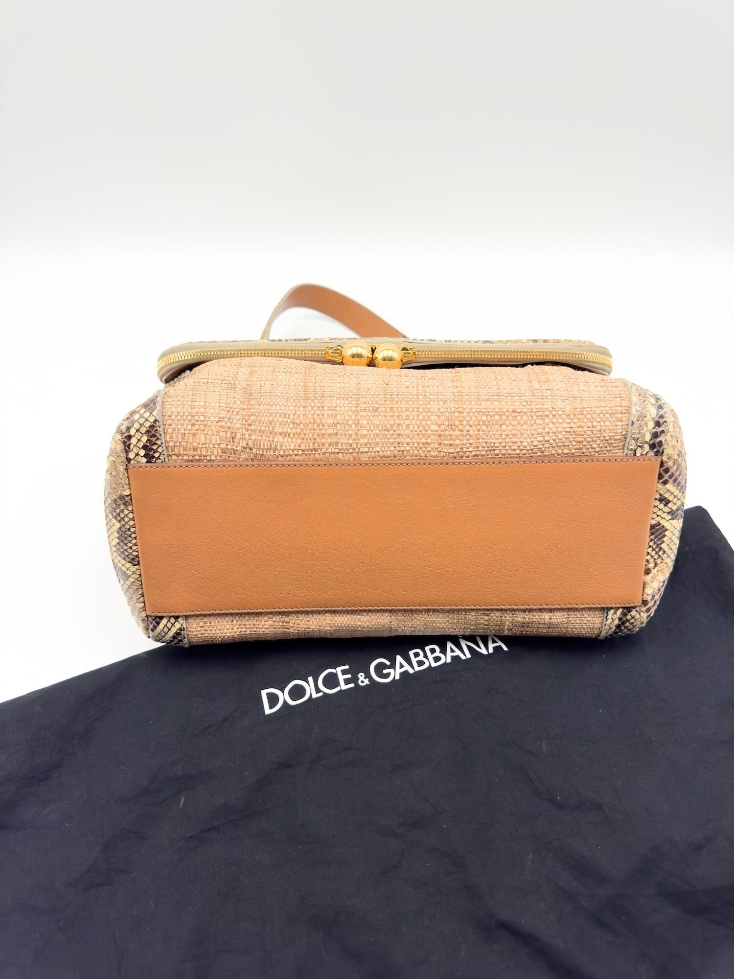 Dolce&Gabbana Raffia and Python Bag