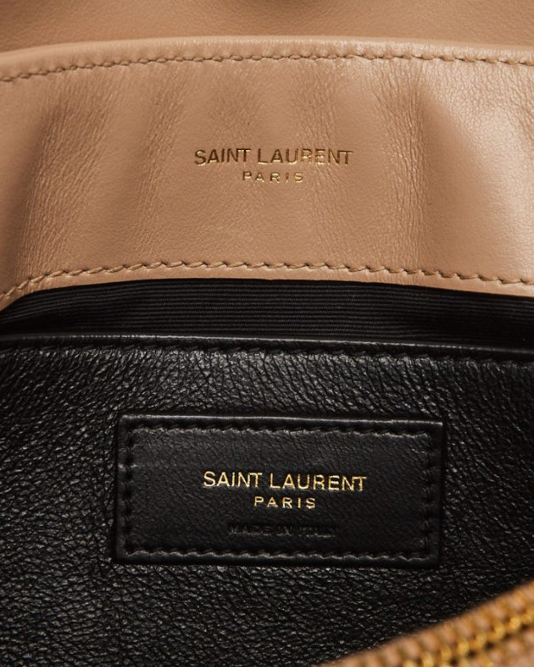 Saint Laurent Borsa Loulou Small Pelle Beige — Pre-owned Autentica