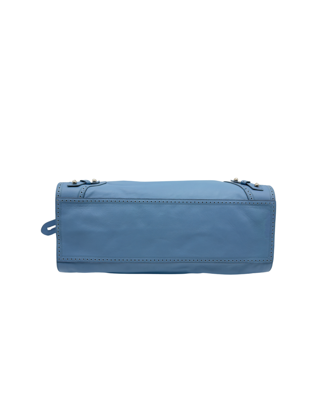 Balenciaga City media celeste nappa traforata