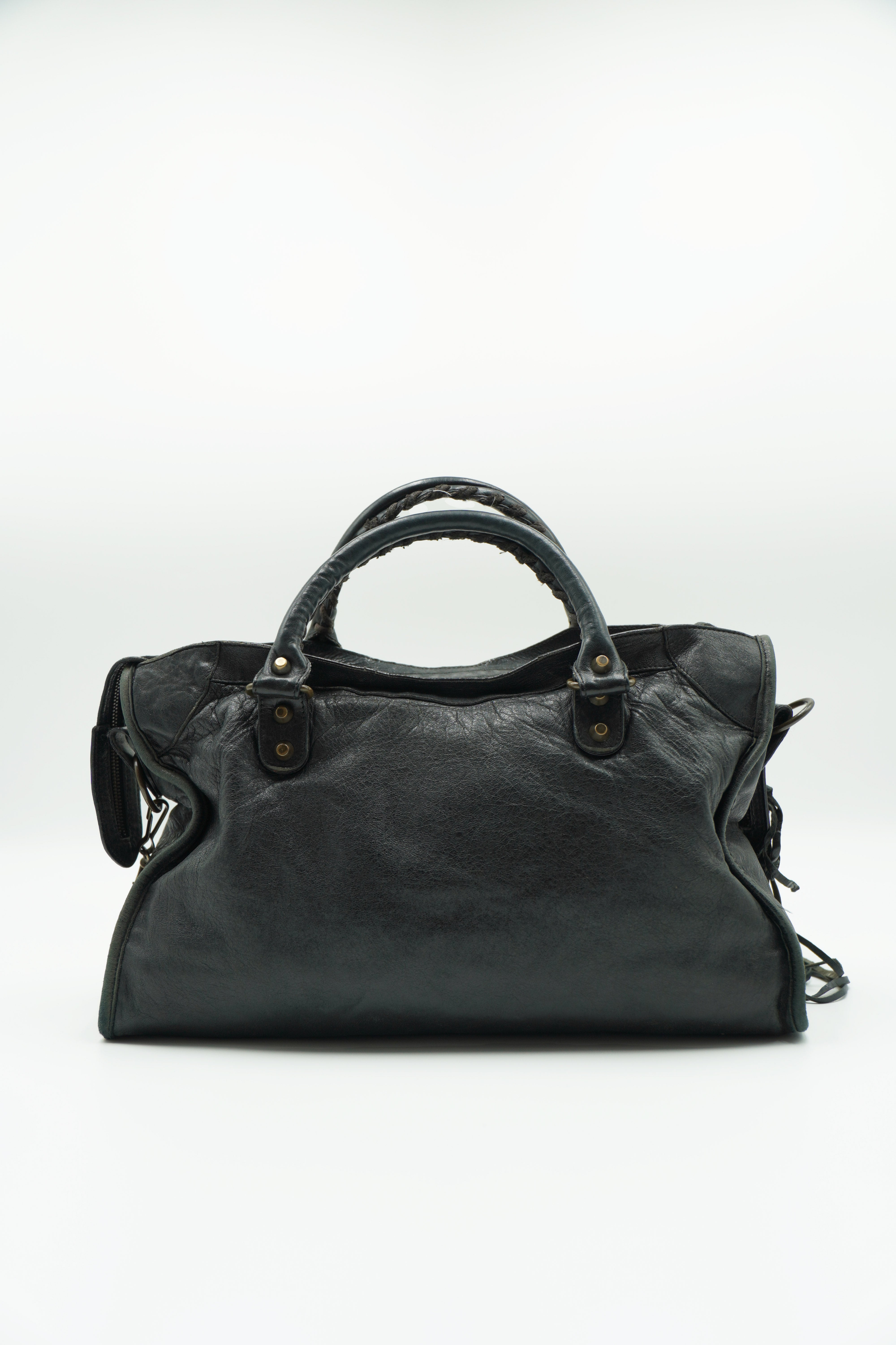 Balenciaga Medium City Bag in Light Blue Perforated Nappa Leather