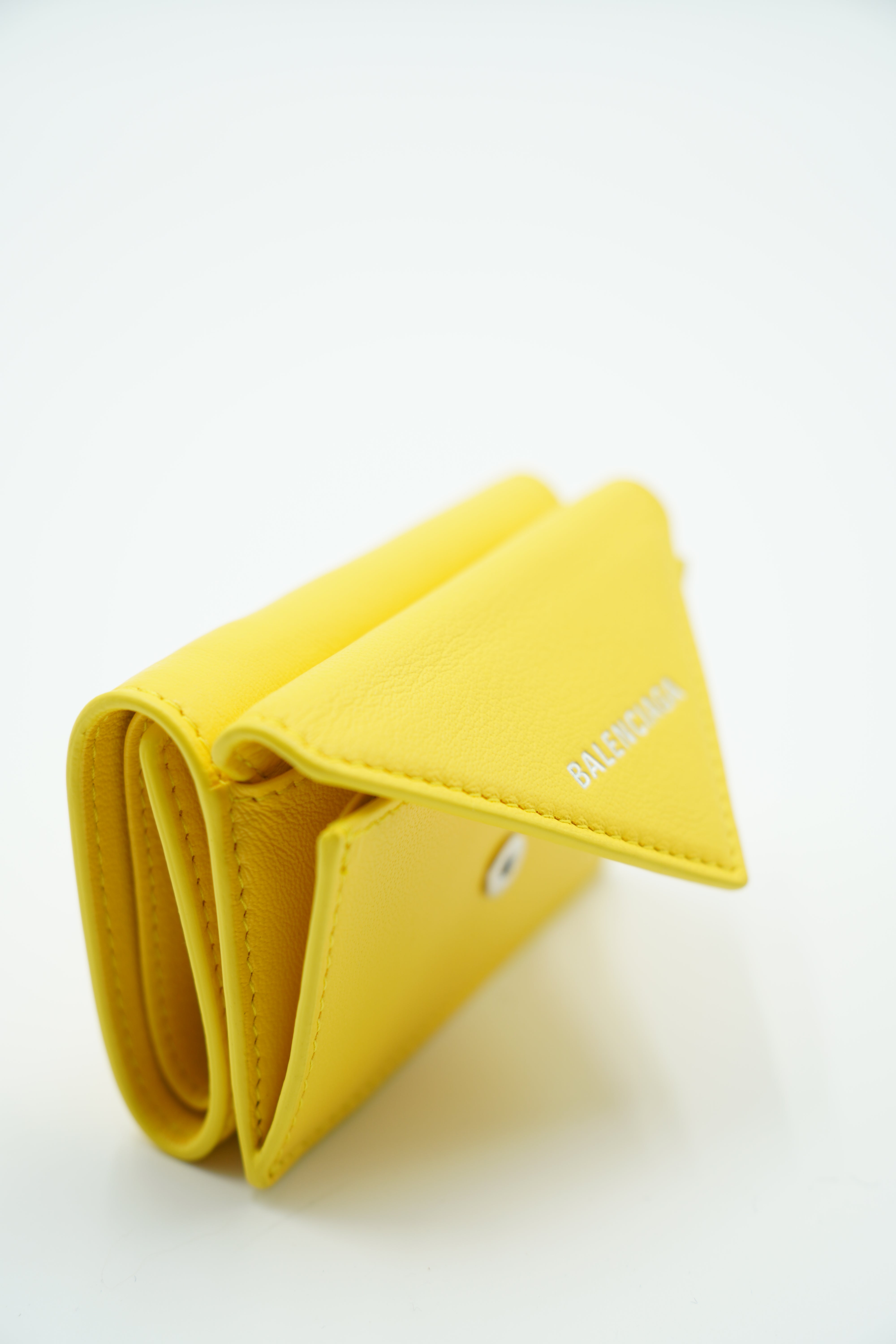 Balenciaga Yellow Leather Wallet
