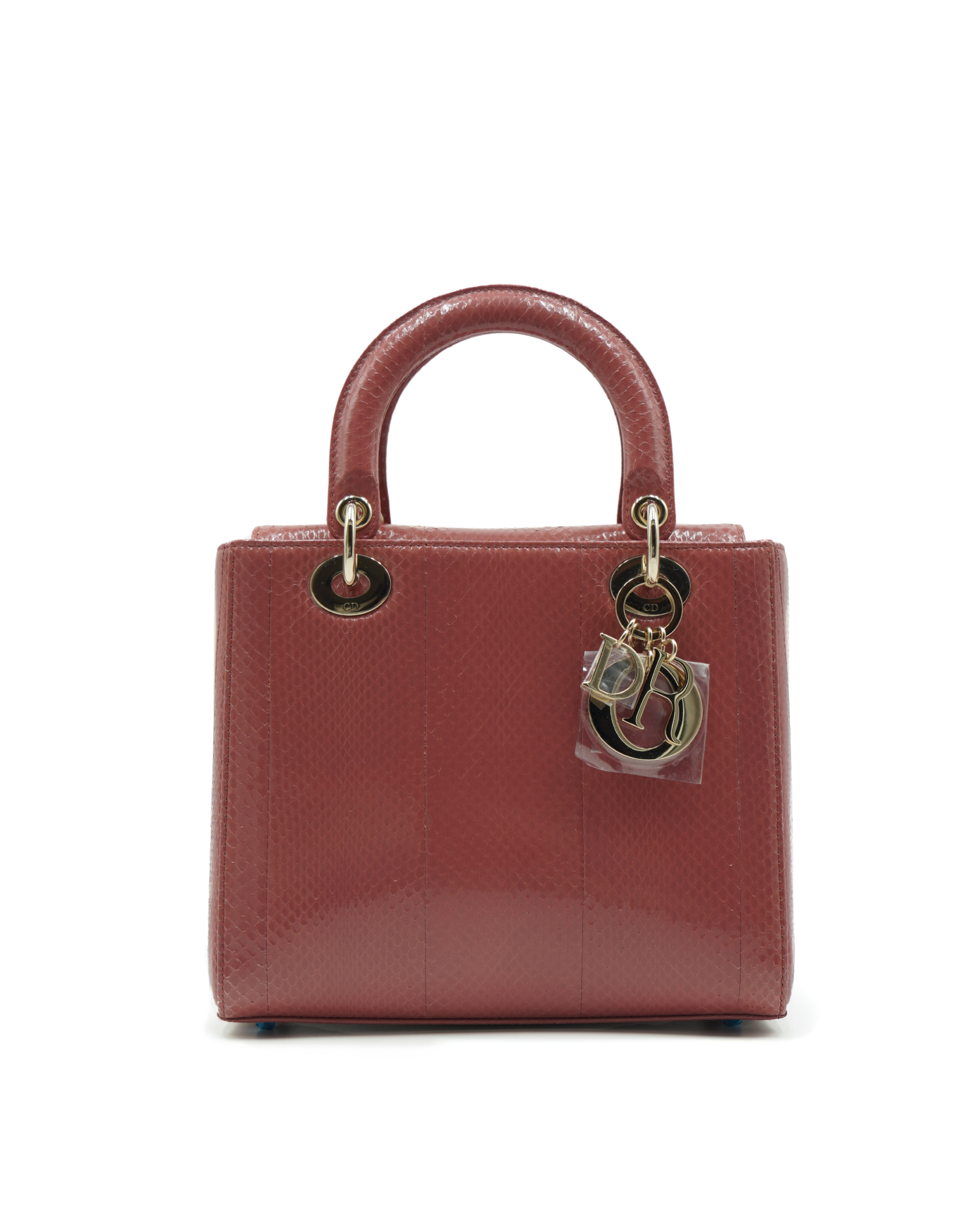 Dior Borsa Lady Dior Piccola Pitone Rosa