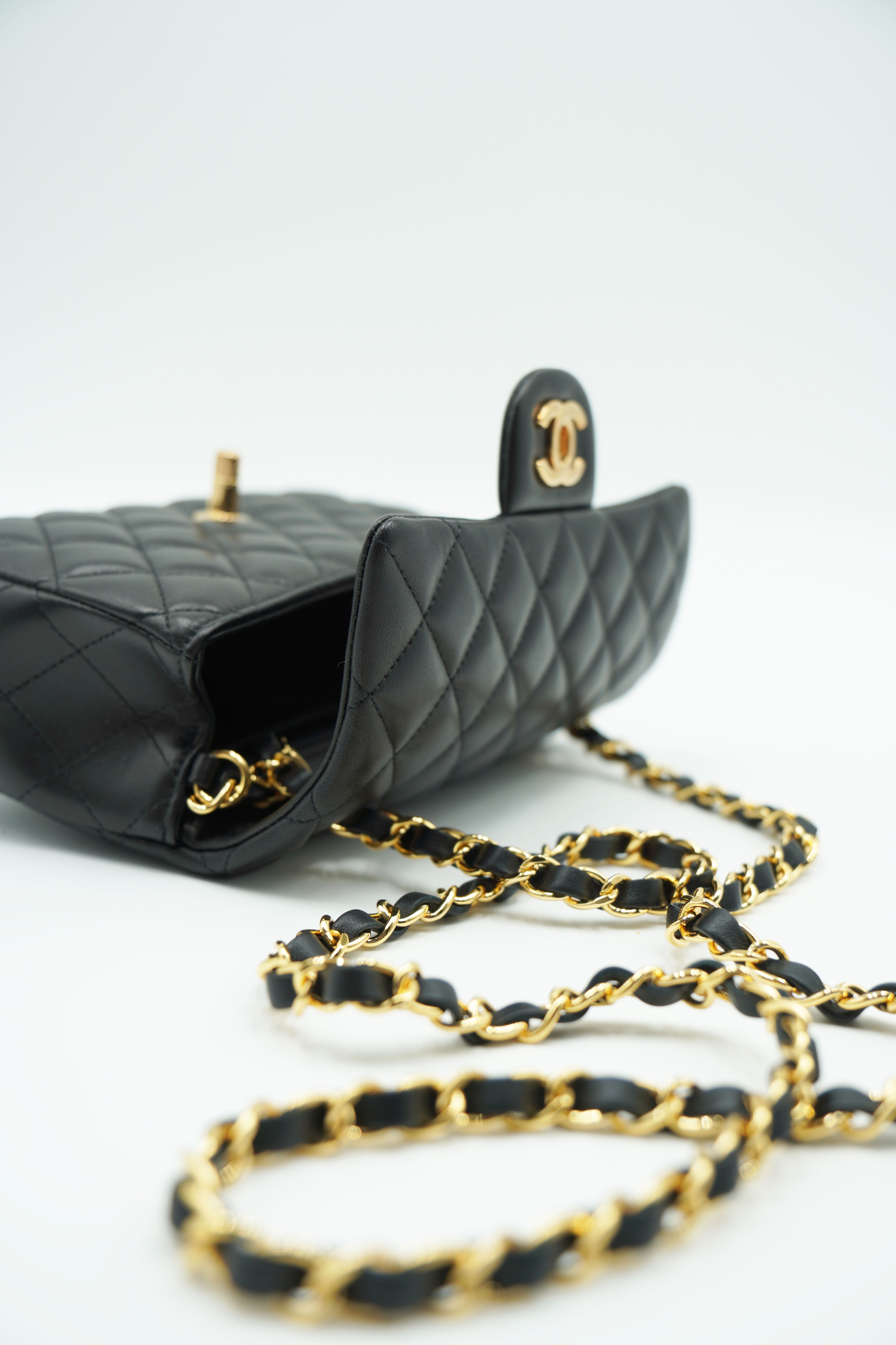 Chanel Borsa Classic Timeless Mini Flap Lambiskin Nero