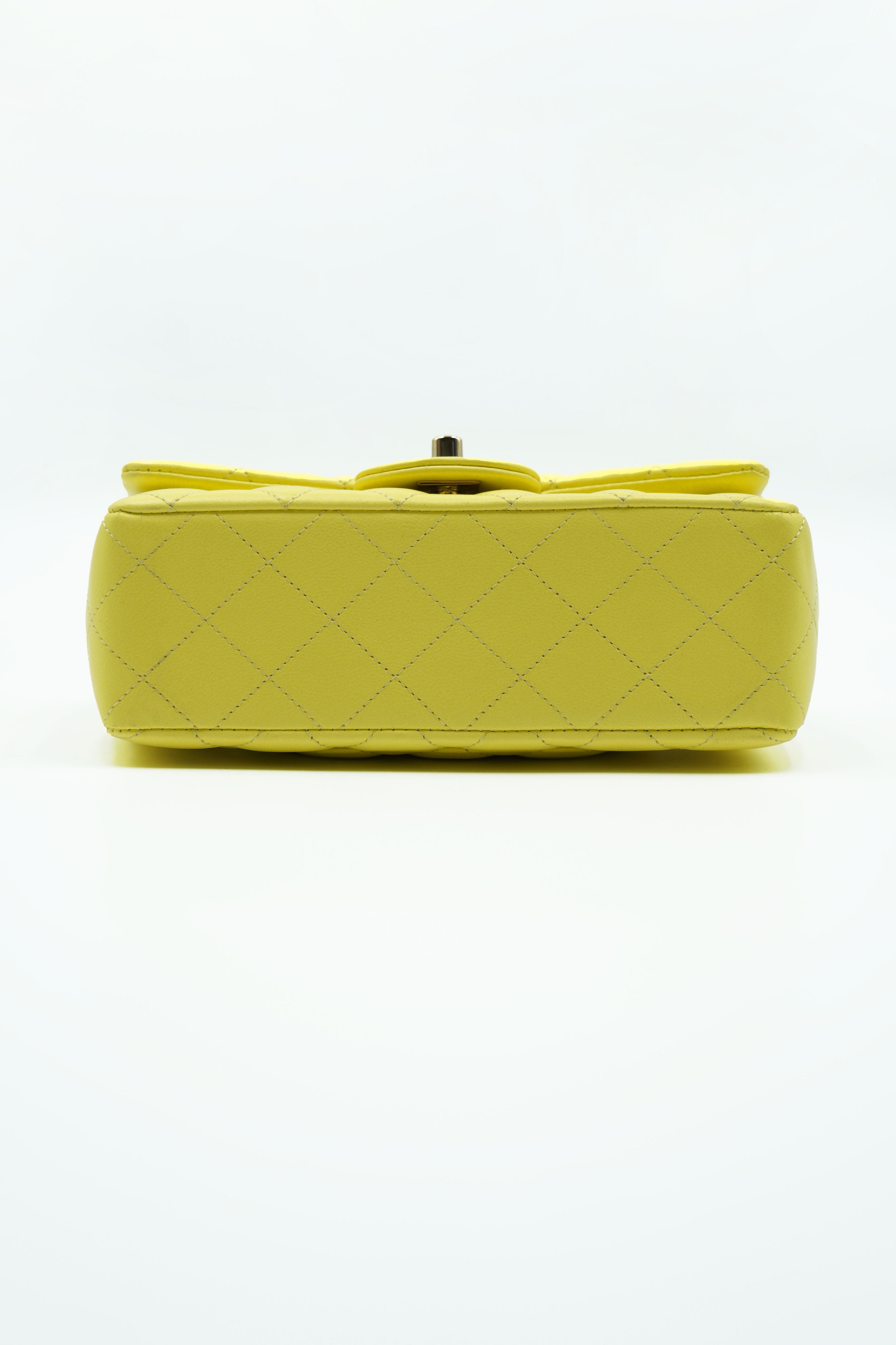 Chanel Borsa Classic Timeless Mini Flap Lambiskin Giallo