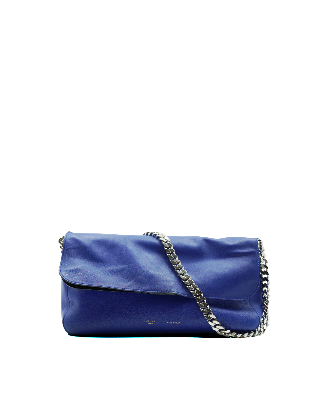 Celine Royal Blue Hobo Bag with Chain - Authentic Used
