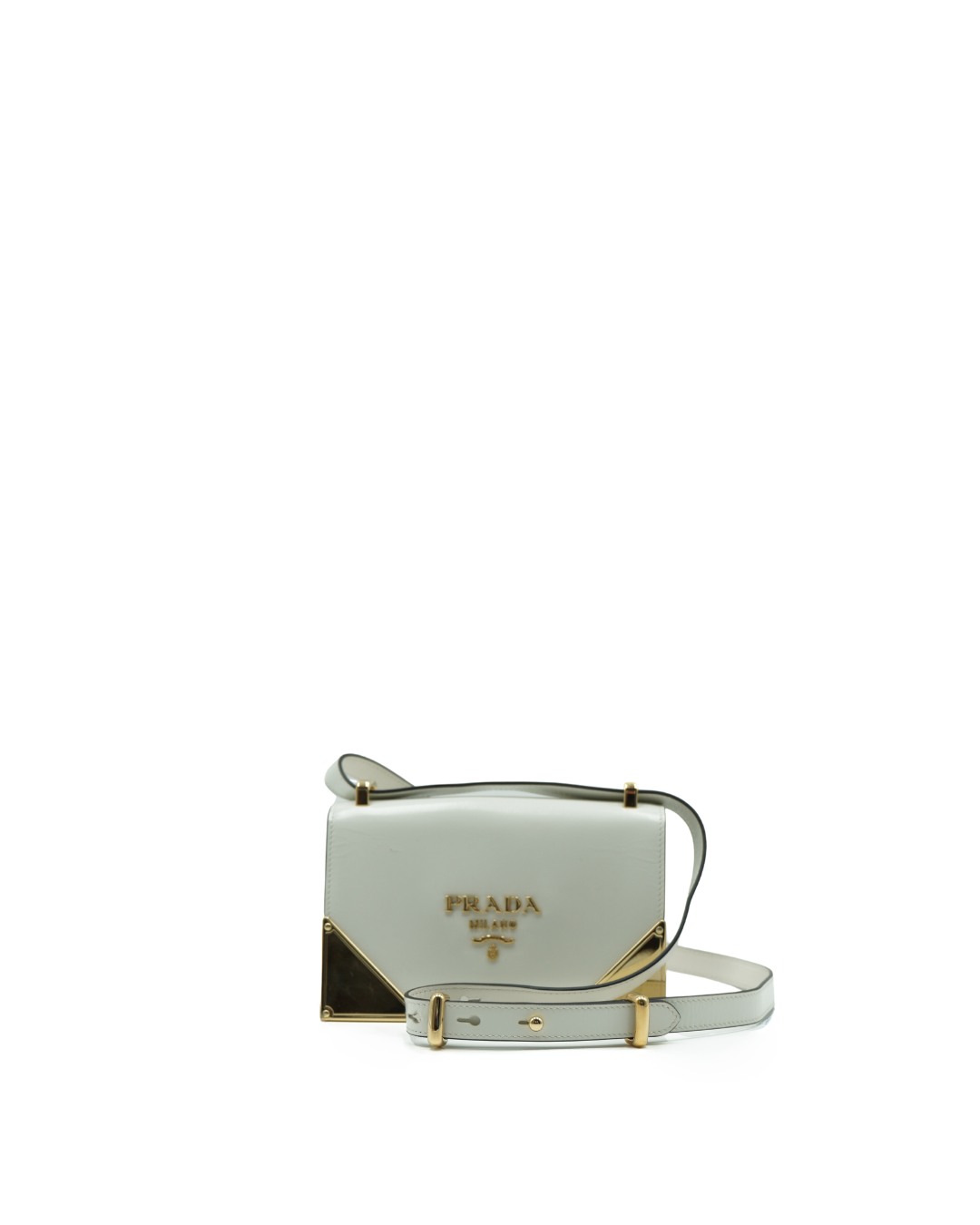 Prada Borsa Tracolla Pelle Bianco