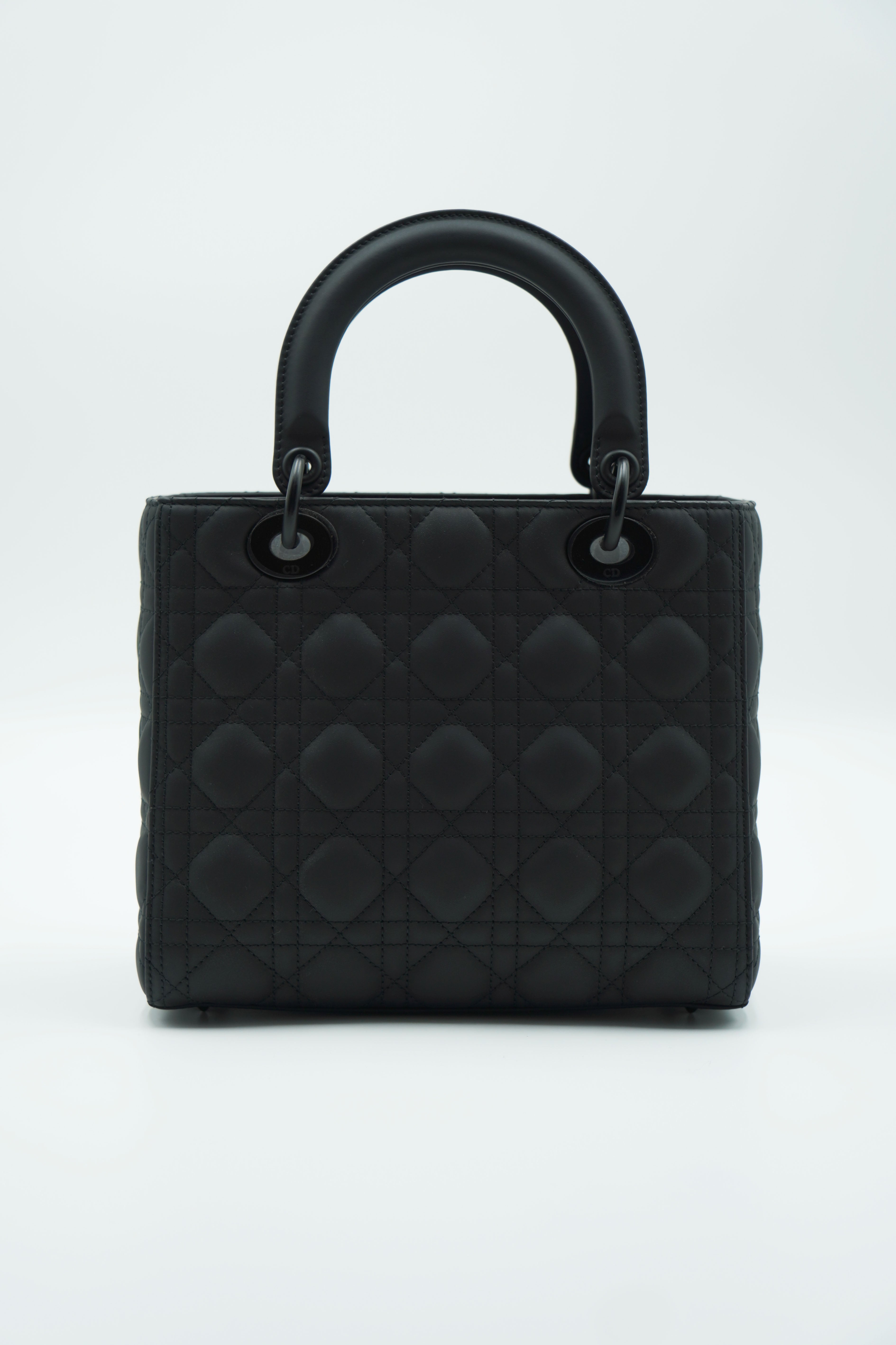 Dior Lady Dior Medium Ultra Matte Black Bag