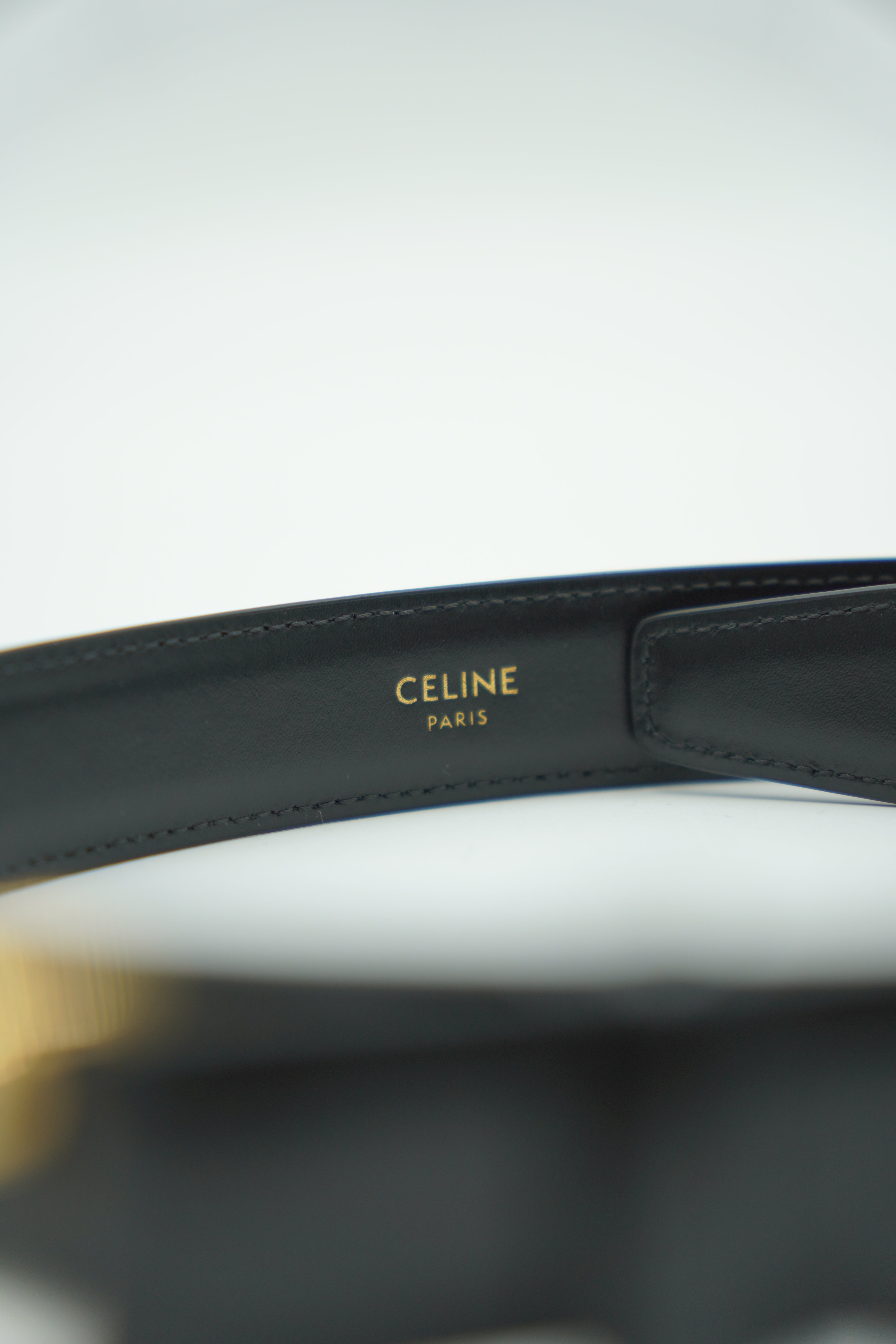 Celine Cintura Triomphe Pelle Nero