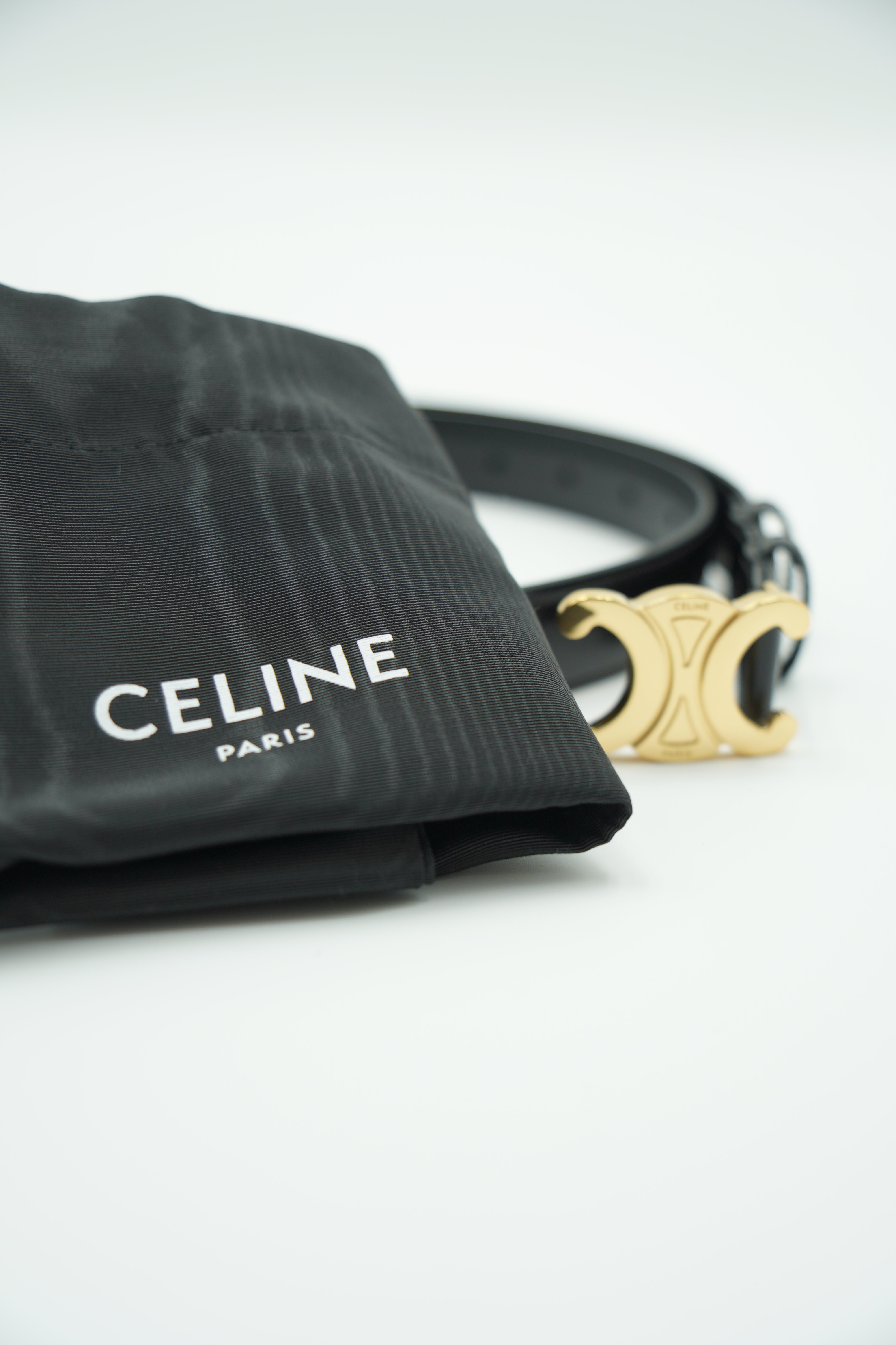 Celine Cintura Triomphe Pelle Nero