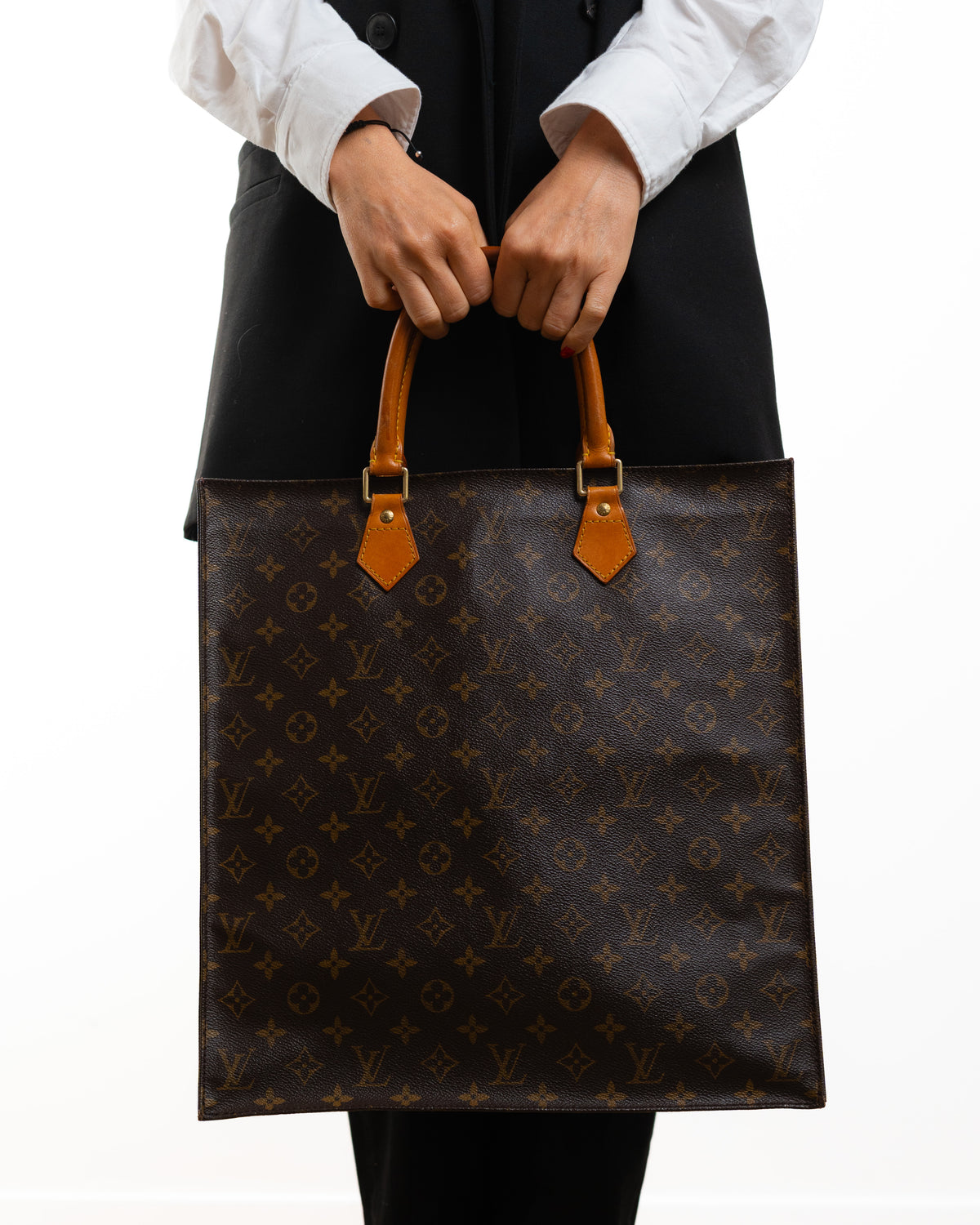 Louis Vuitton Borsa Sac Plat Tela Monogram — Pre-owned Autentica