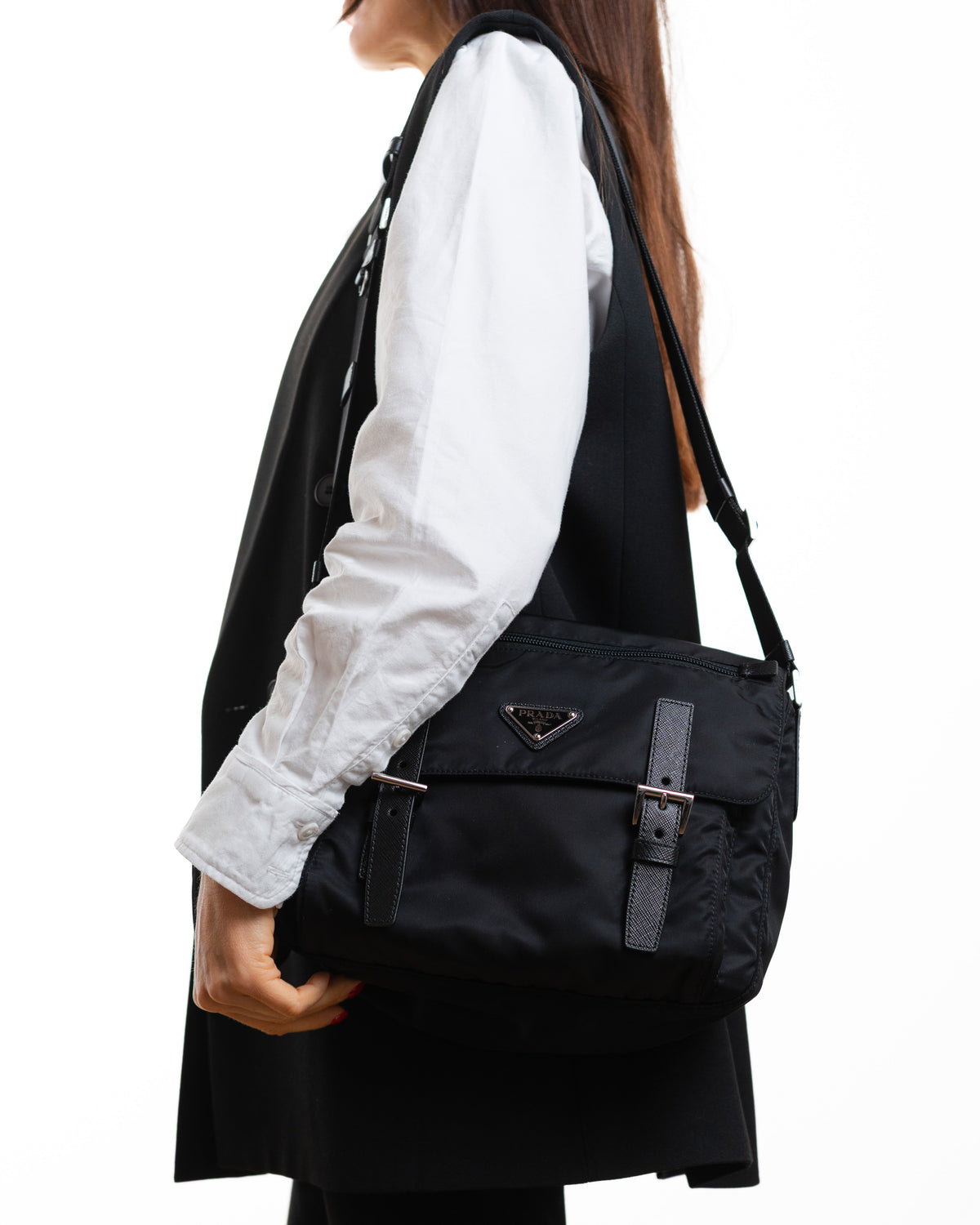 Prada Shoulder strap Re-Nylon Black Bag — Pre-owned Authentic