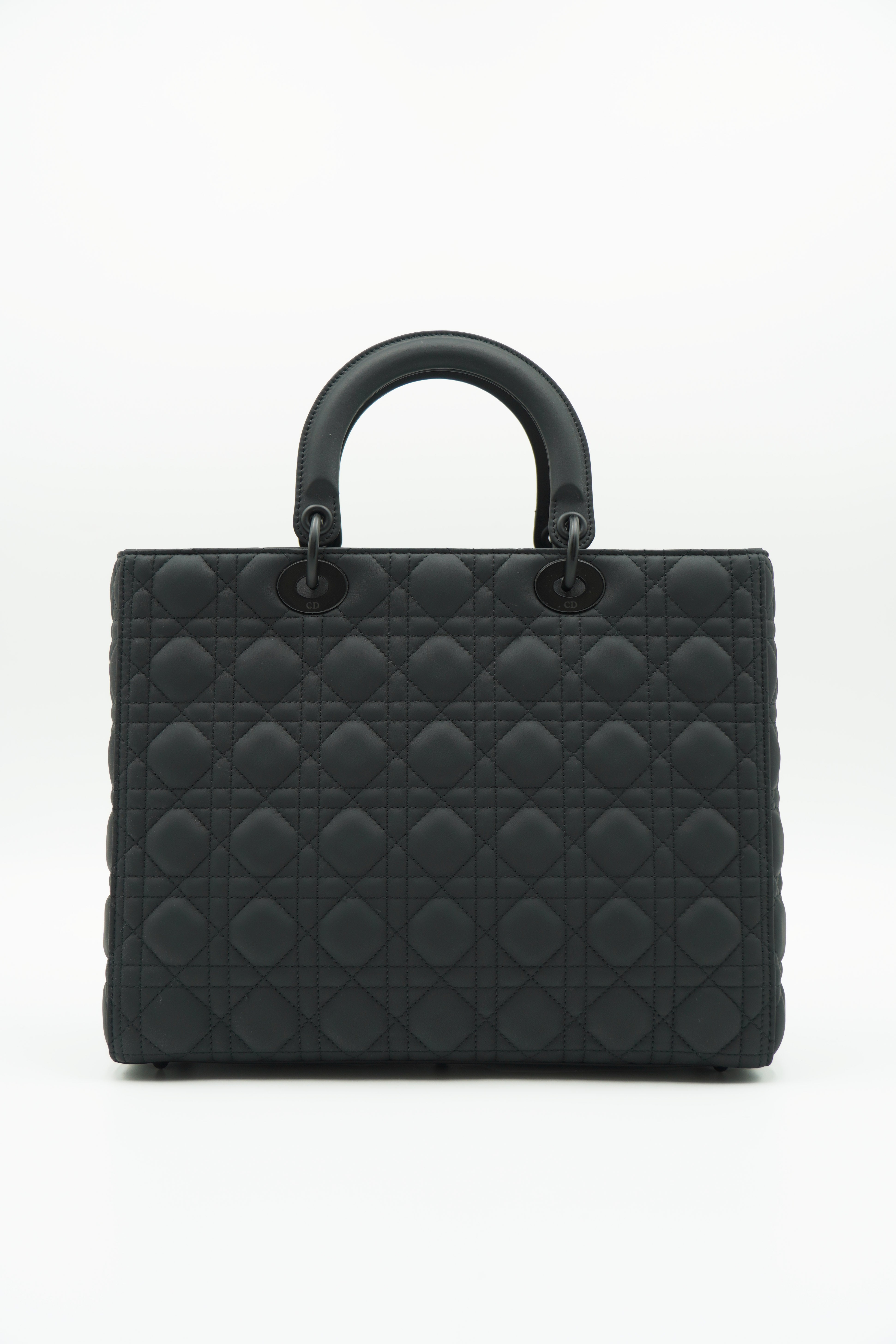 Dior Lady Dior Medium Ultra Matte Black Bag