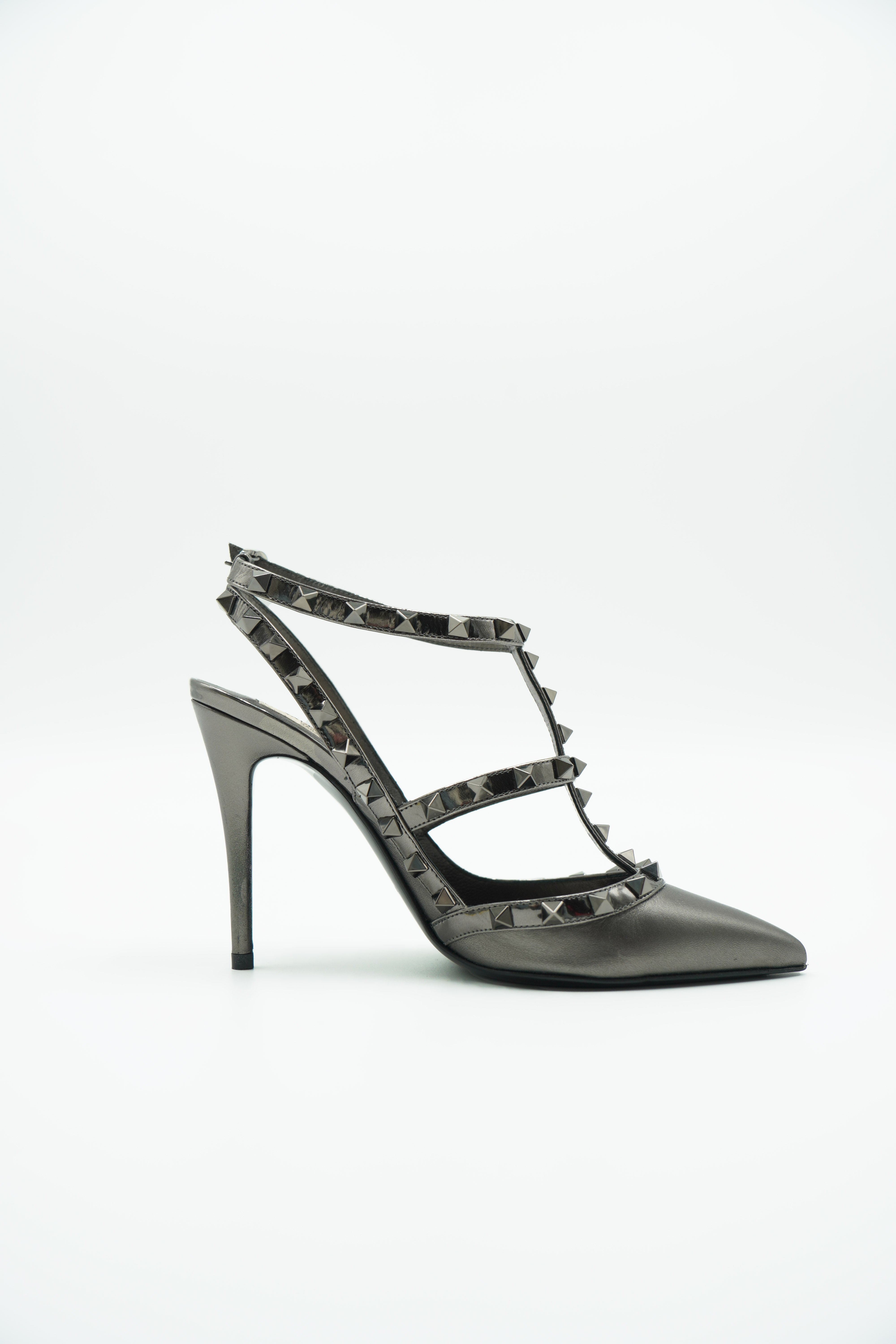 Décolleté Rockstud Con Cinturini E Borchie In Tono 100 mm