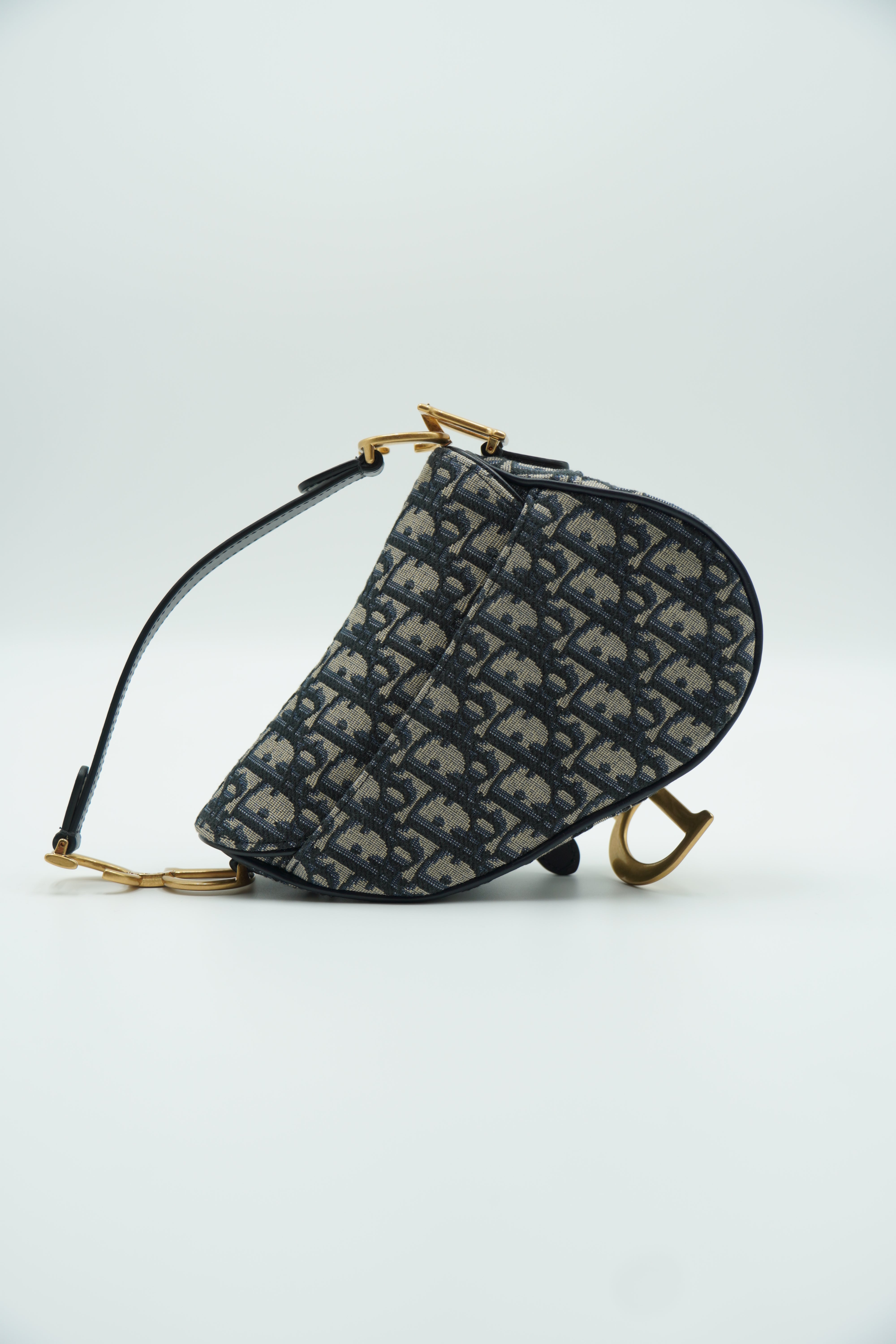 Dior Borsa Mini Saddle Jacquard Blu - Aurea Luxury Lab