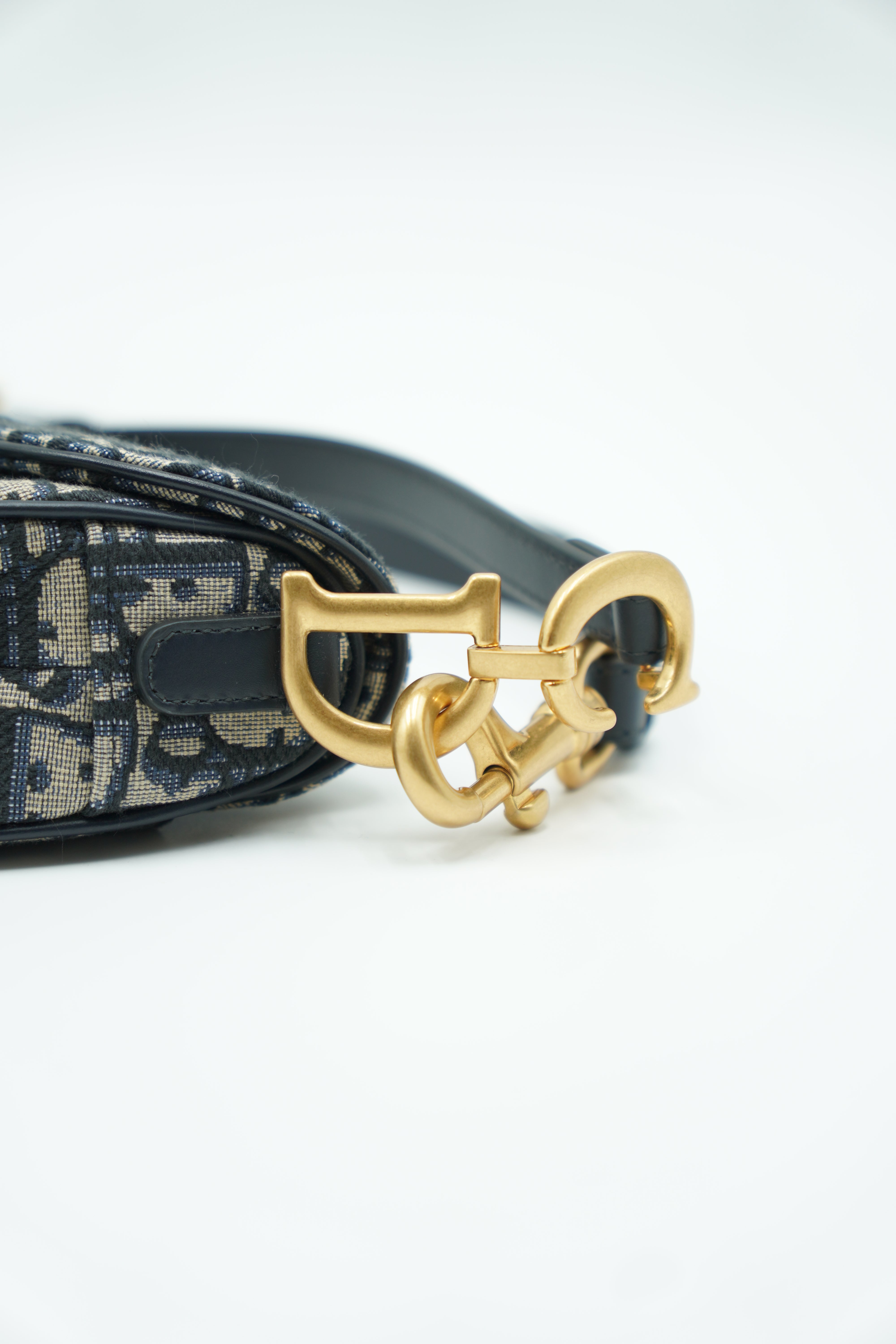 Dior Borsa Mini Saddle Jacquard Blu - Aurea Luxury Lab