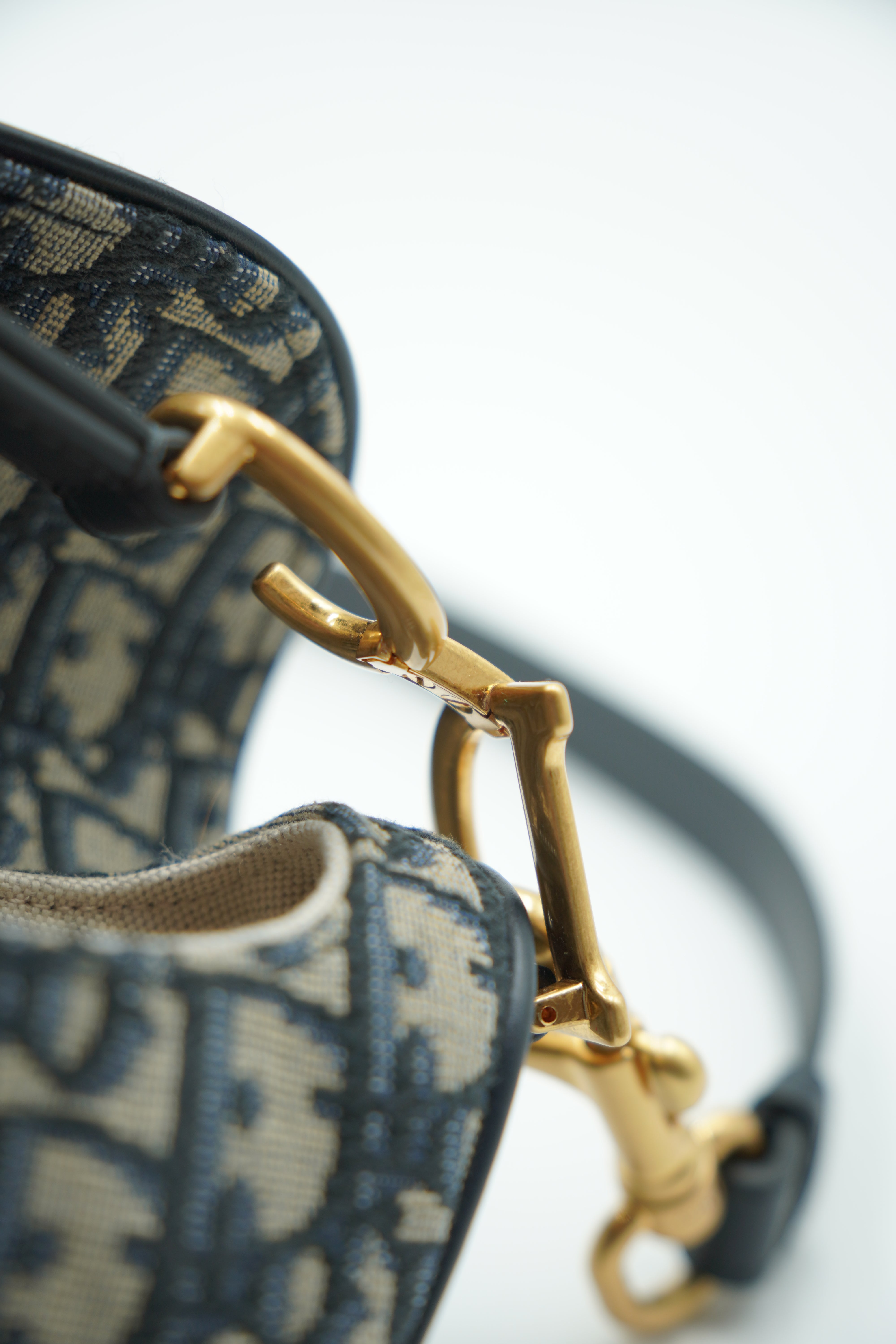 Dior Borsa Mini Saddle Jacquard Blu - Aurea Luxury Lab