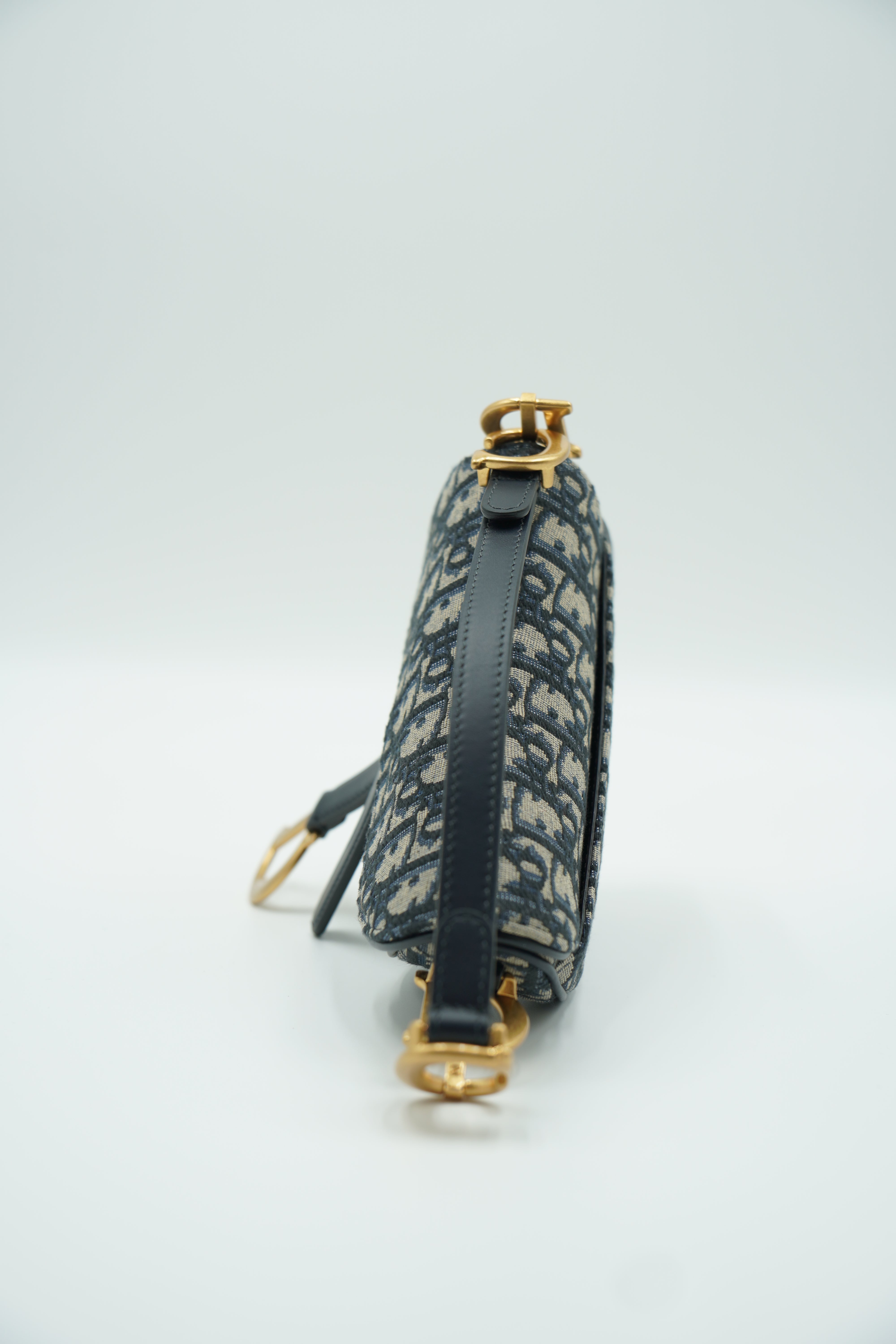 Dior Borsa Mini Saddle Jacquard Blu - Aurea Luxury Lab