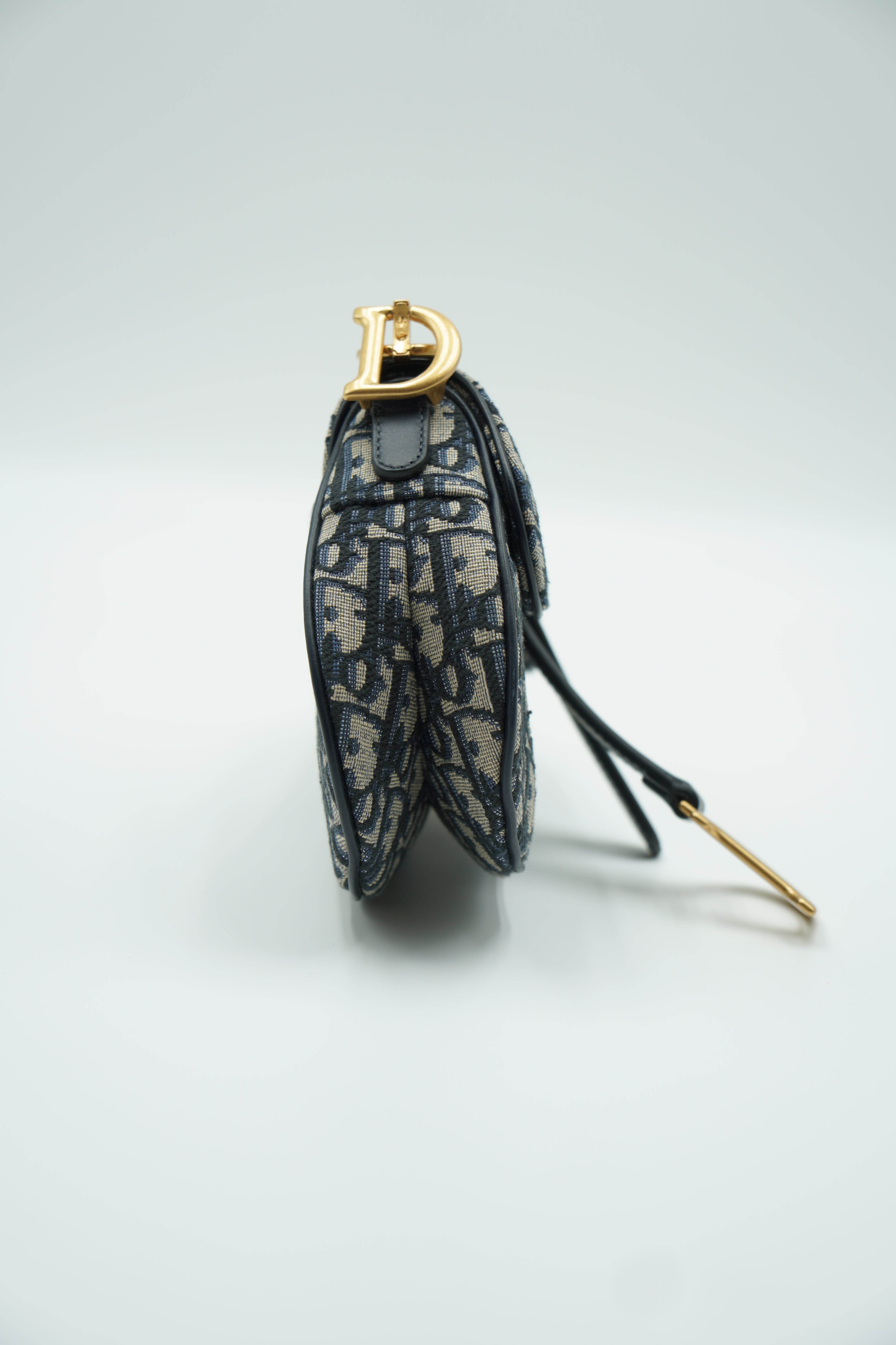 Dior Borsa Mini Saddle Jacquard Blu - Aurea Luxury Lab