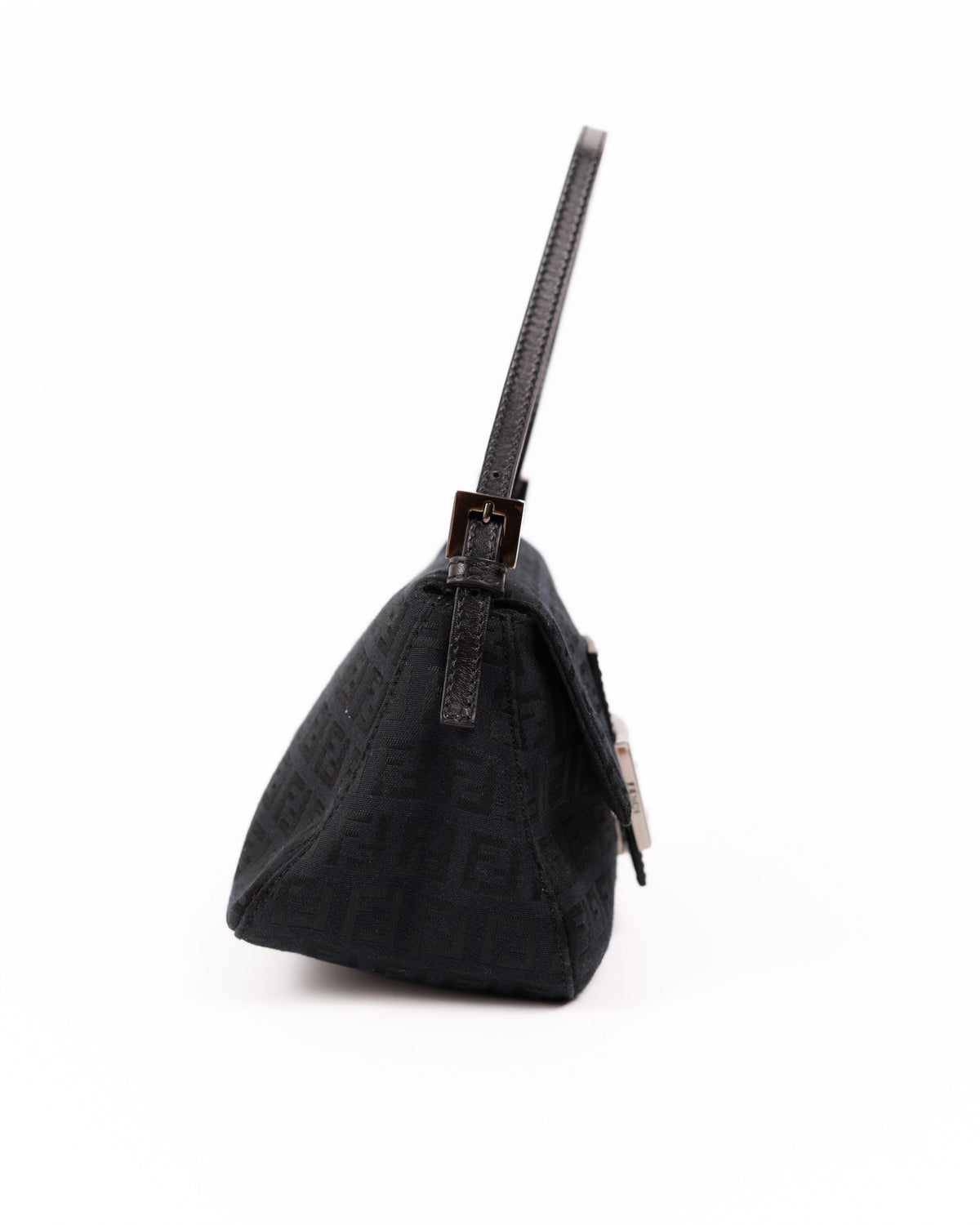 Fendi Borsa Mini Mamma Baguette Tela Zucchino Nera borsa usata autentica - Aurea Luxury Lab