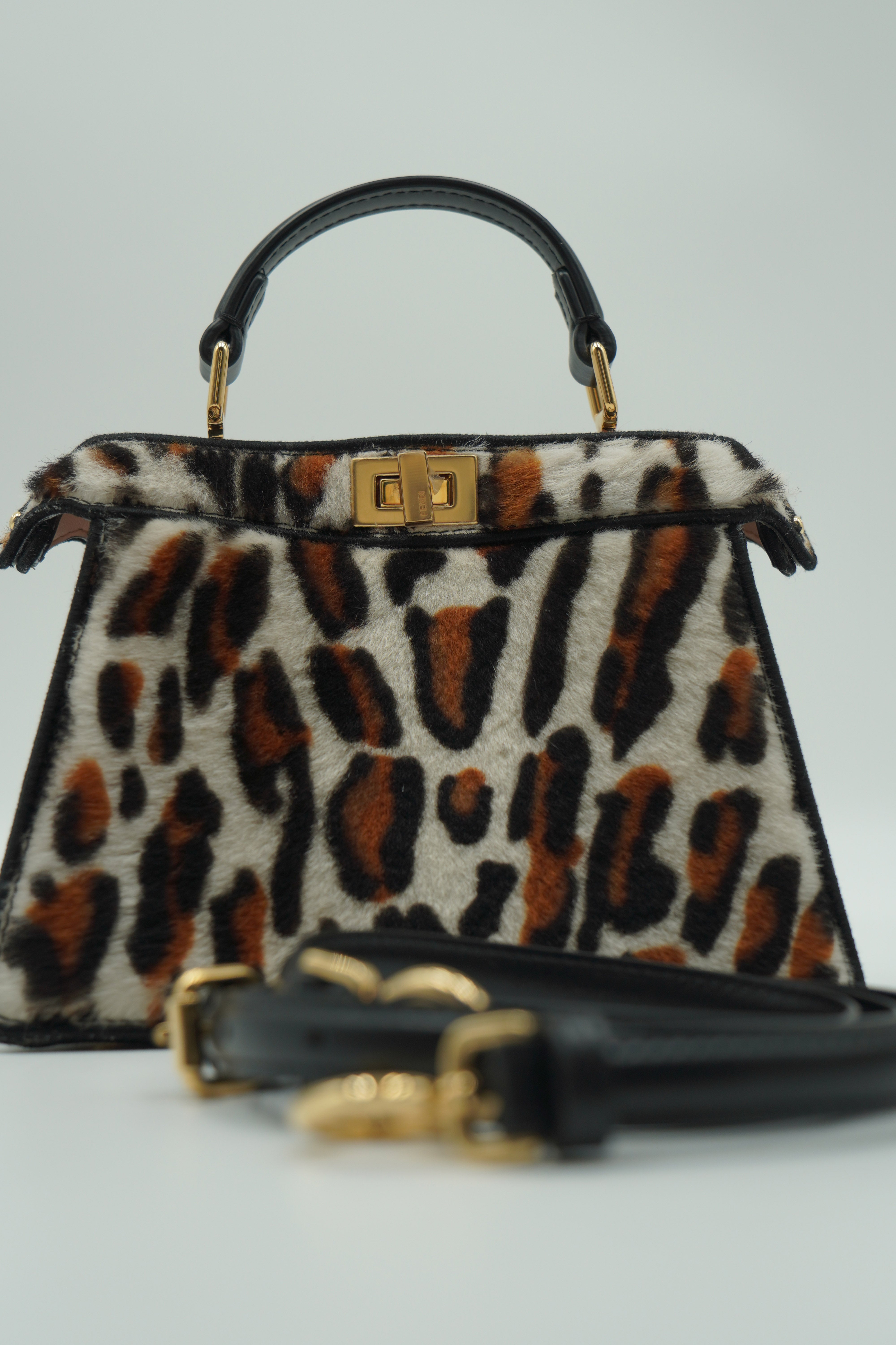 Fendi Borsa Peekaboo ISeeU Petite Effetto Cavallino usata autentica - Aurea Luxury Lab