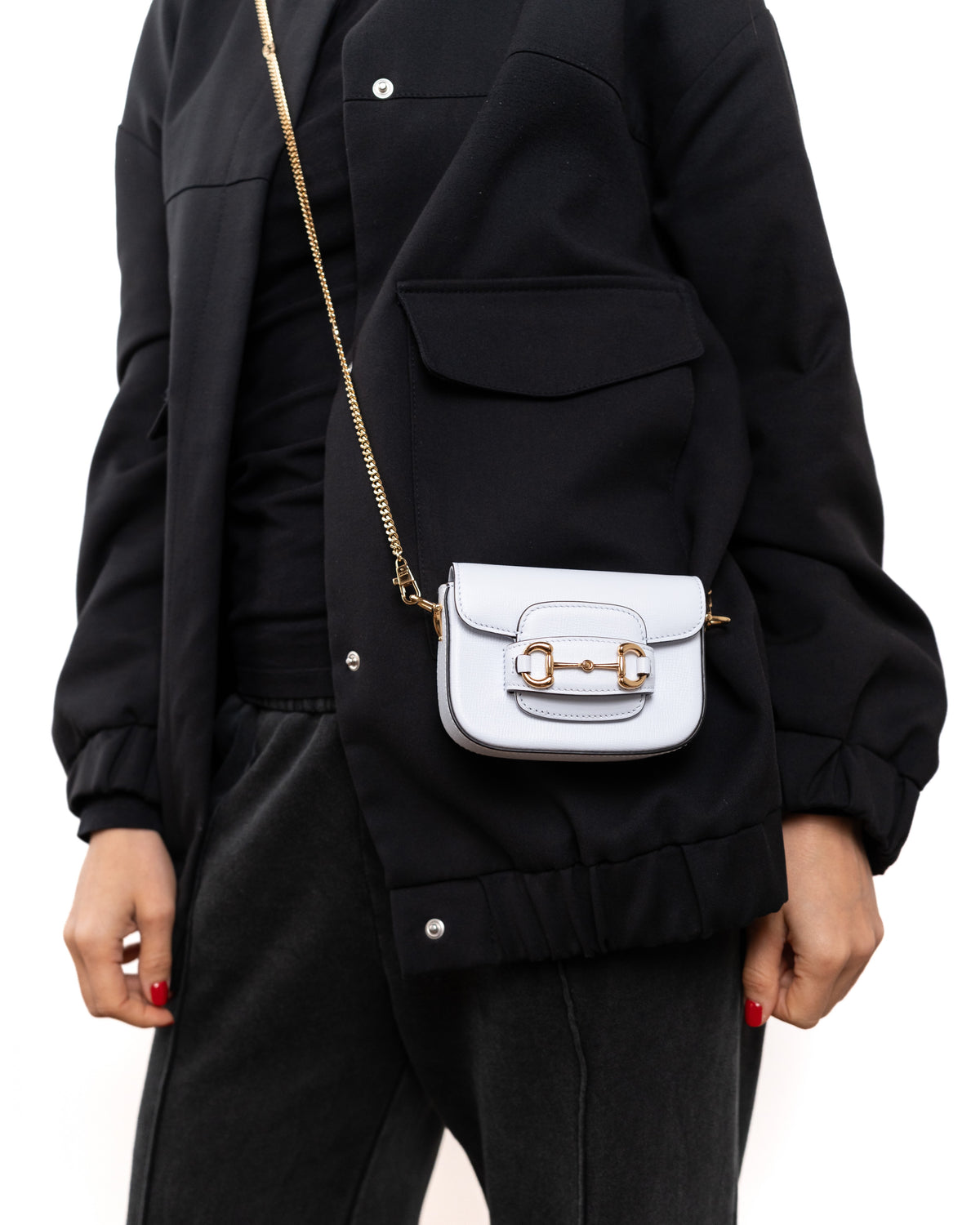 Gucci Micro Borsa Horsebit 1955 Pelle Bianca pre-owned certificata - Aurea Luxury Lab