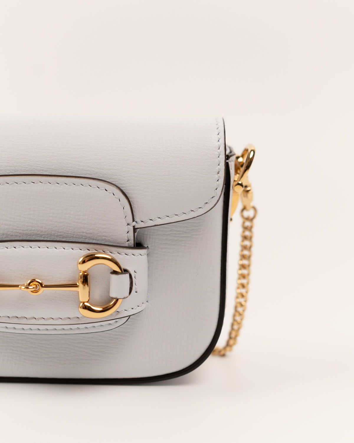 Gucci Micro Borsa Horsebit 1955 Pelle Bianca preloved luxury certificata - Aurea Luxury Lab