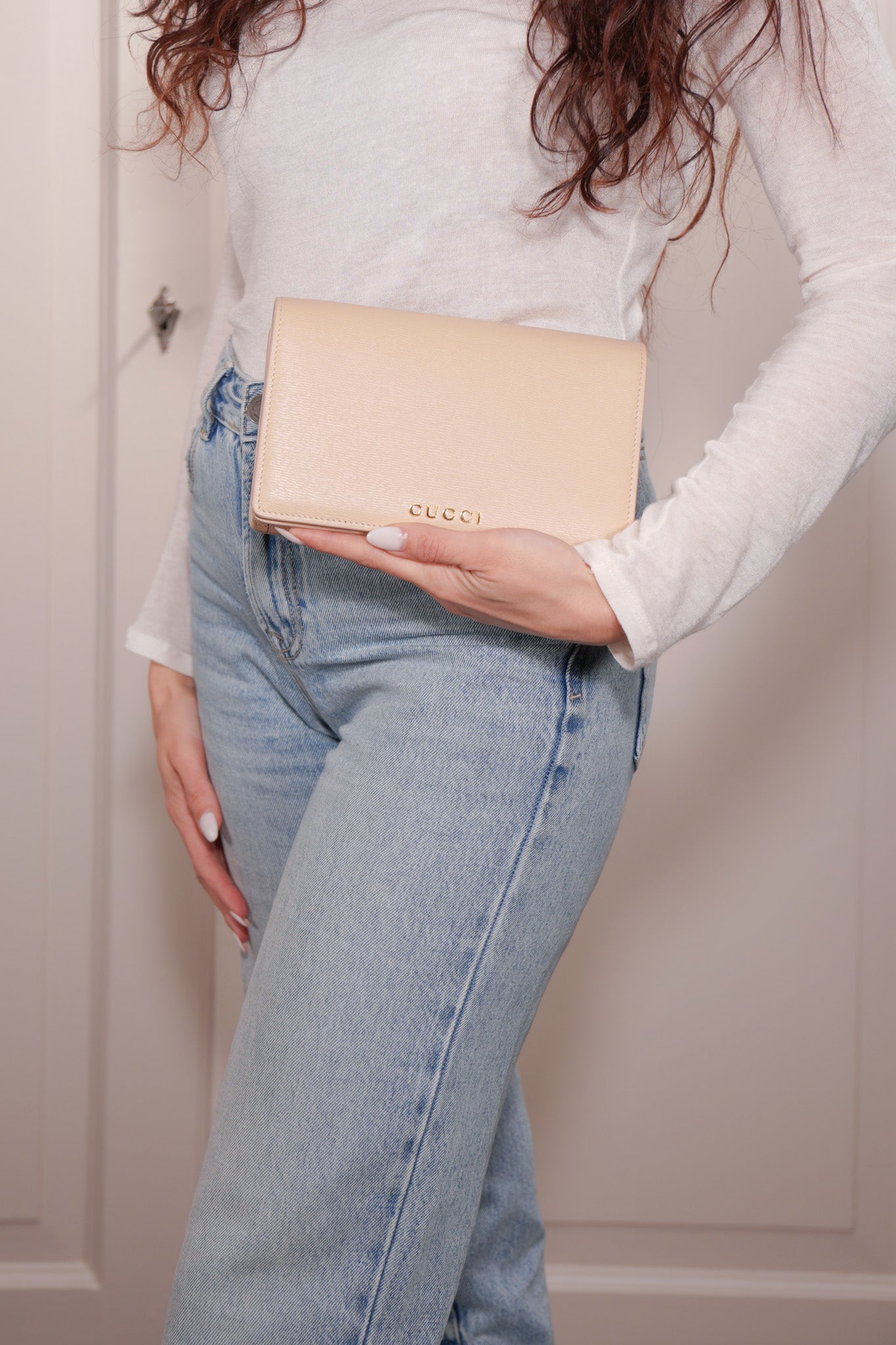 Gucci Nude Wallet On Chain Bag - Authentic Used