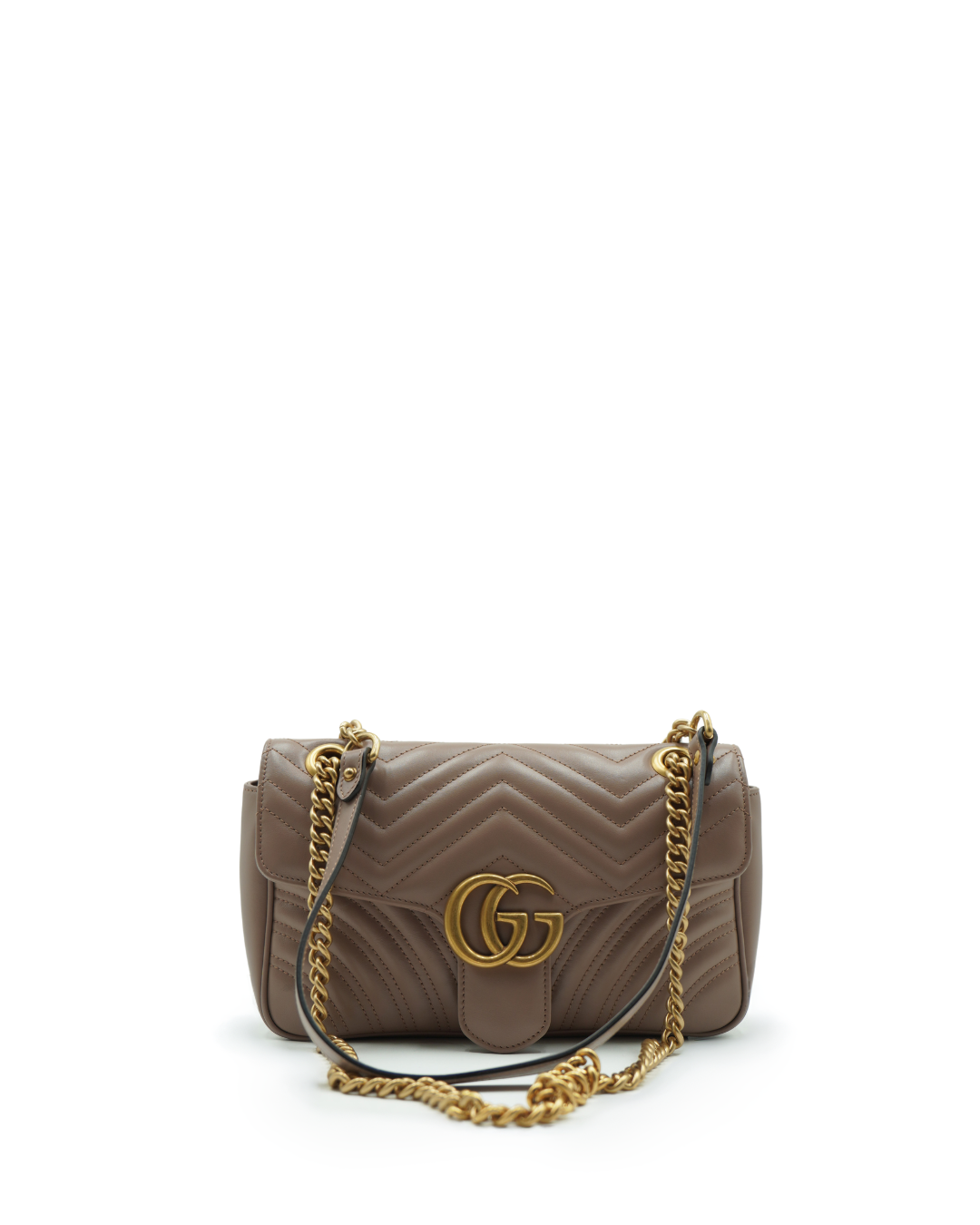 Bolso de hombro pequeño Gucci Marmont GG rosa