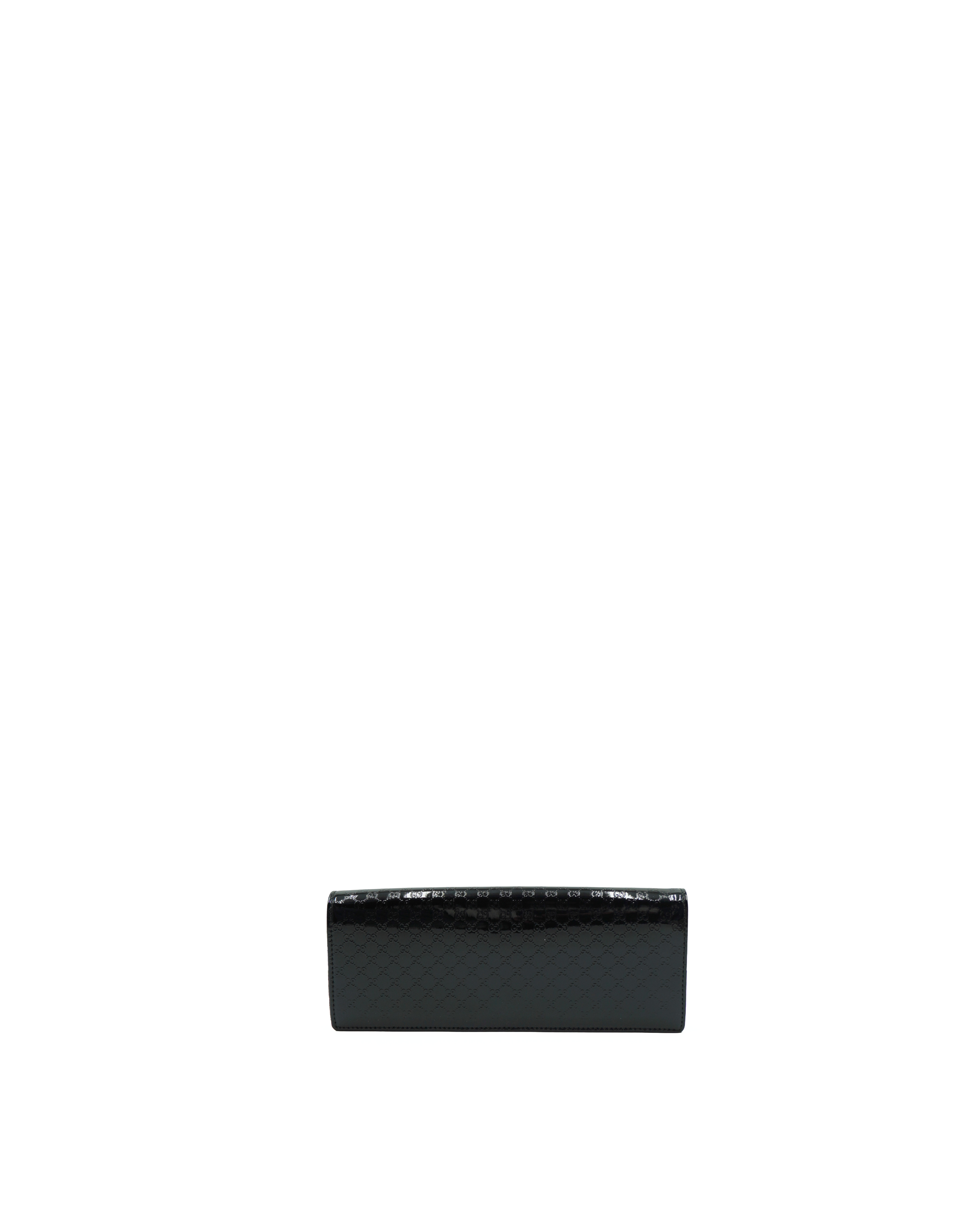 Gucci Borsa Broadway Clutch In Vernice Microguccissima Nera usata autentica - Aurea Luxury Lab