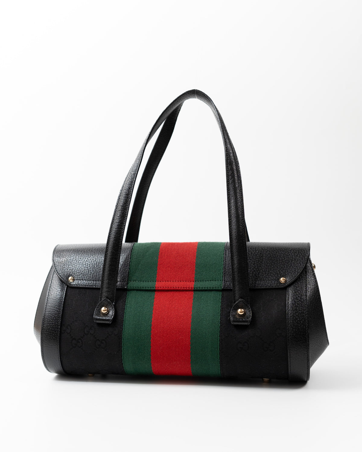 Gucci Borsa Bamboo Bullet Pelle Martellata Nera pre-owned autentica - Aurea Luxury Lab