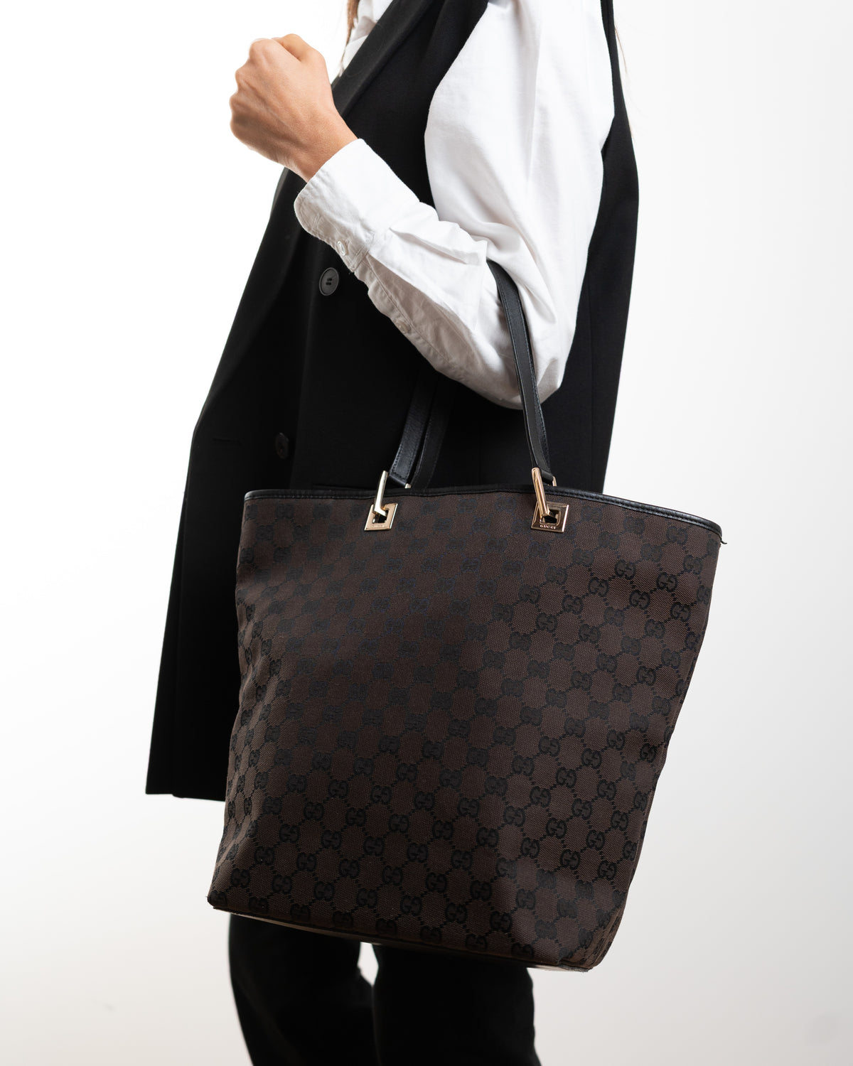 Gucci Borsa Tote Tela GG Marrone usata autentica - Aurea Luxury Lab