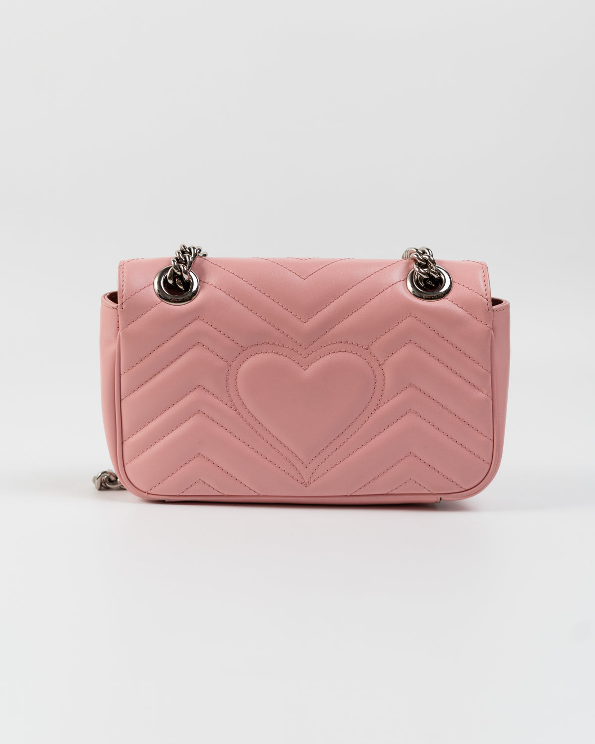 Gucci Borsa GG Marmont Small Pelle Matelassé Rosa usata autentica - Aurea Luxury Lab