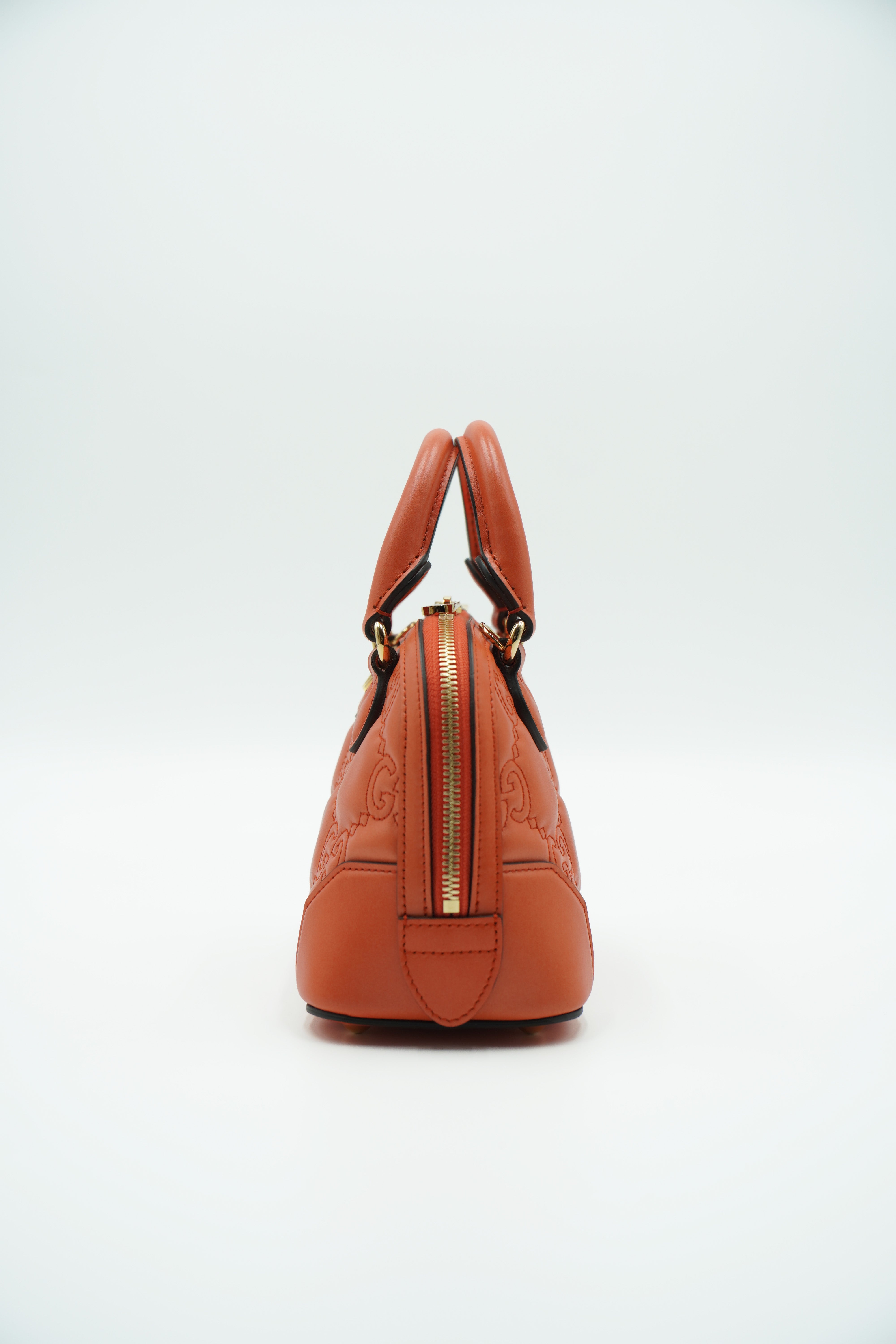 Gucci Borsa GG Matelassè Piccola In Pelle Arancione