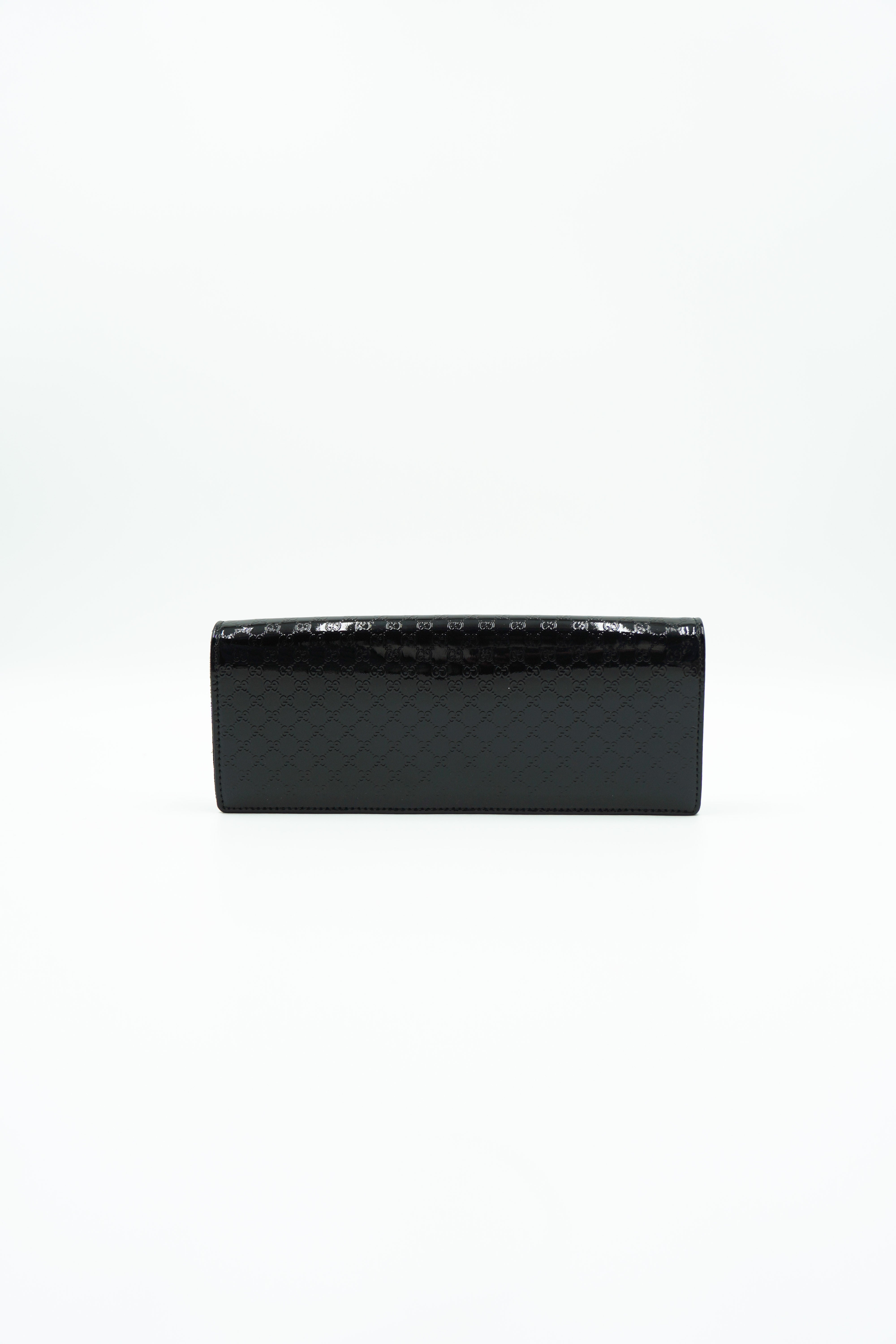 Gucci Borsa Broadway Clutch In Vernice Microguccissima Nera usata autentica - Aurea Luxury Lab