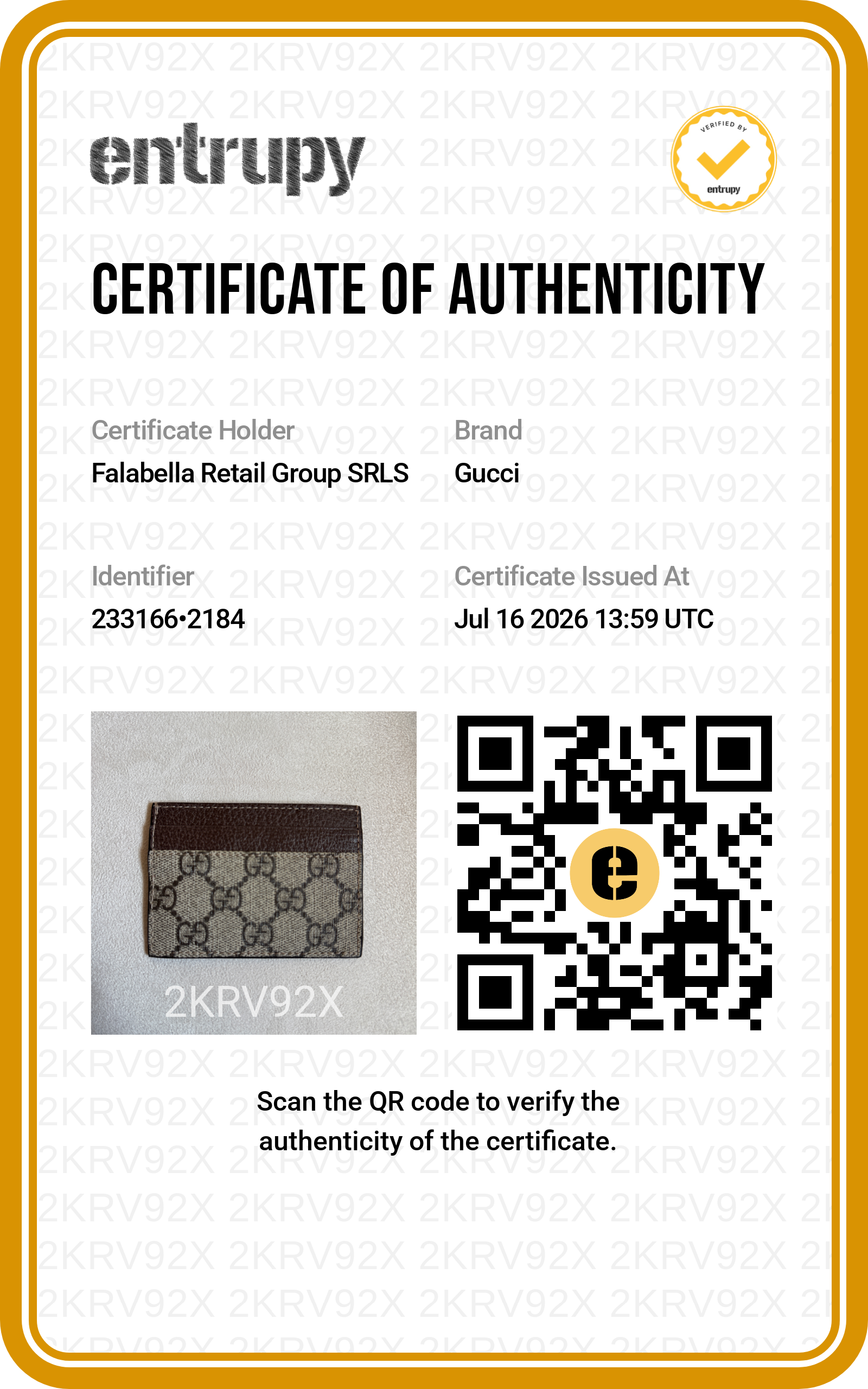 Gucci Portacarte Toile Monogram GG Marrone — Pre-owned Authentique