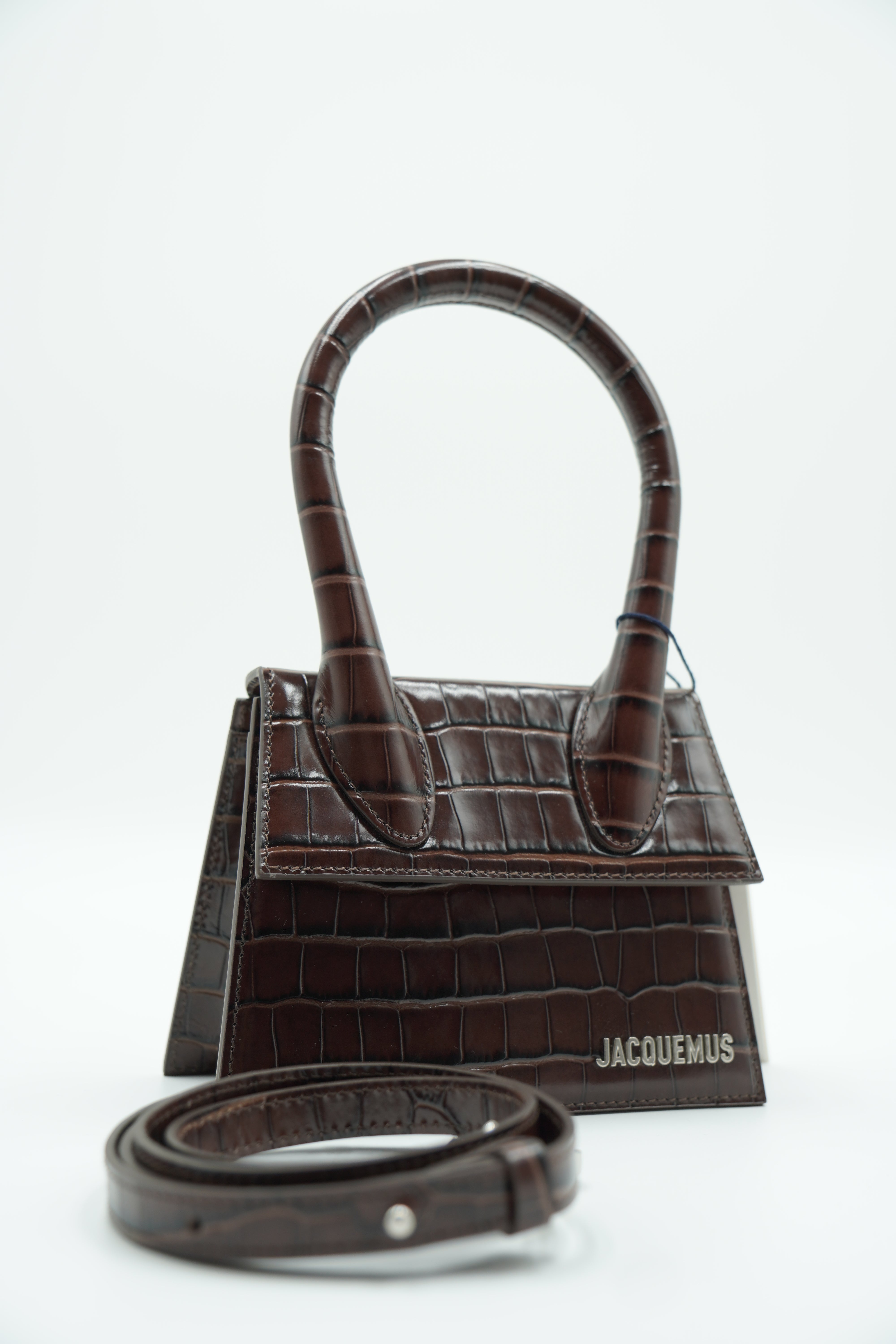 Jacquemus Il Chiquito Medium Pelle Cocco Marrone - Aurea Luxury Lab