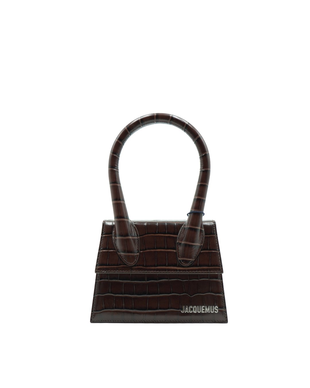Jacquemus Il Chiquito Medium Brown Crocodile Leather