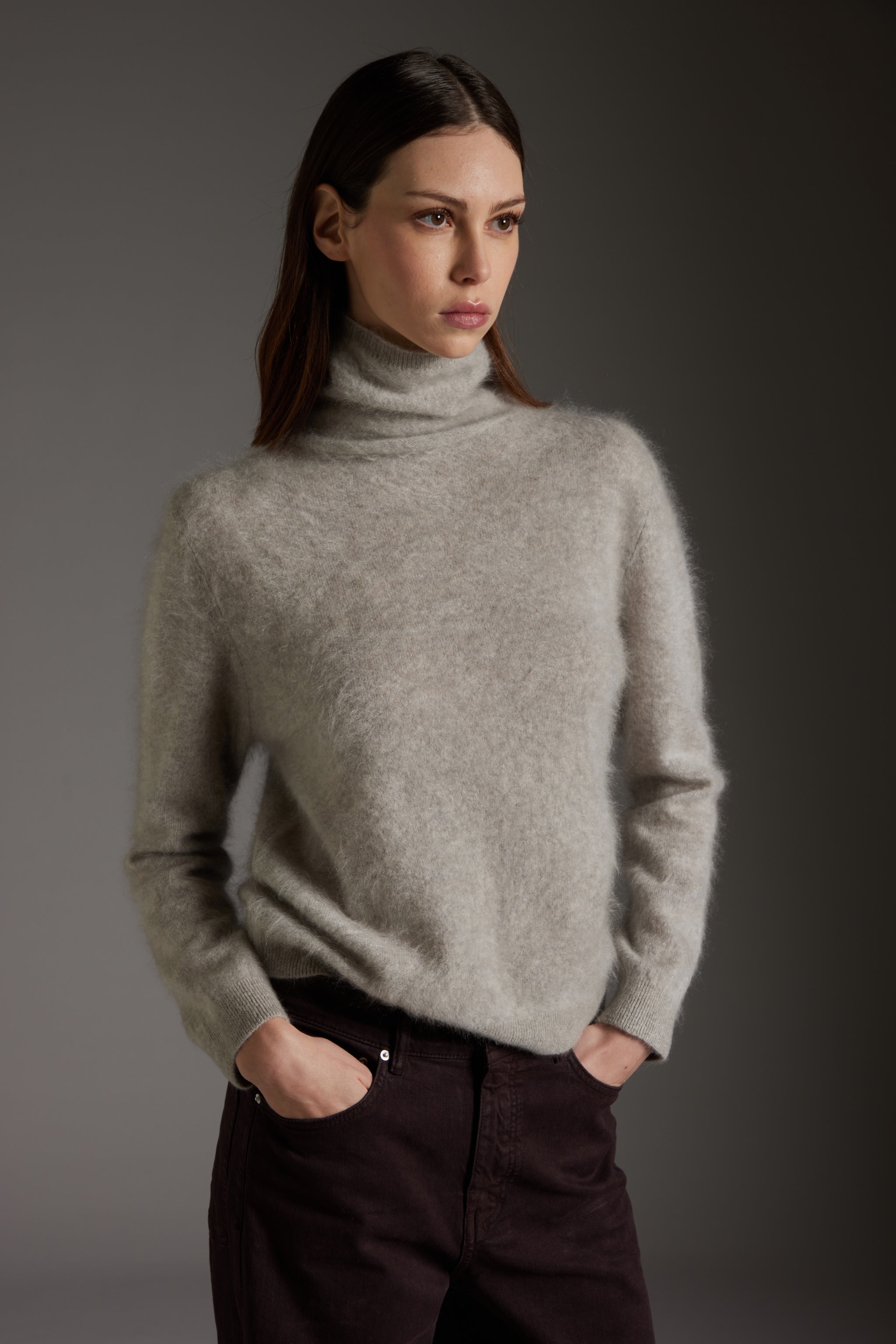 Kangra Women's Regular Fit Turtleneck 100% Cashmere
