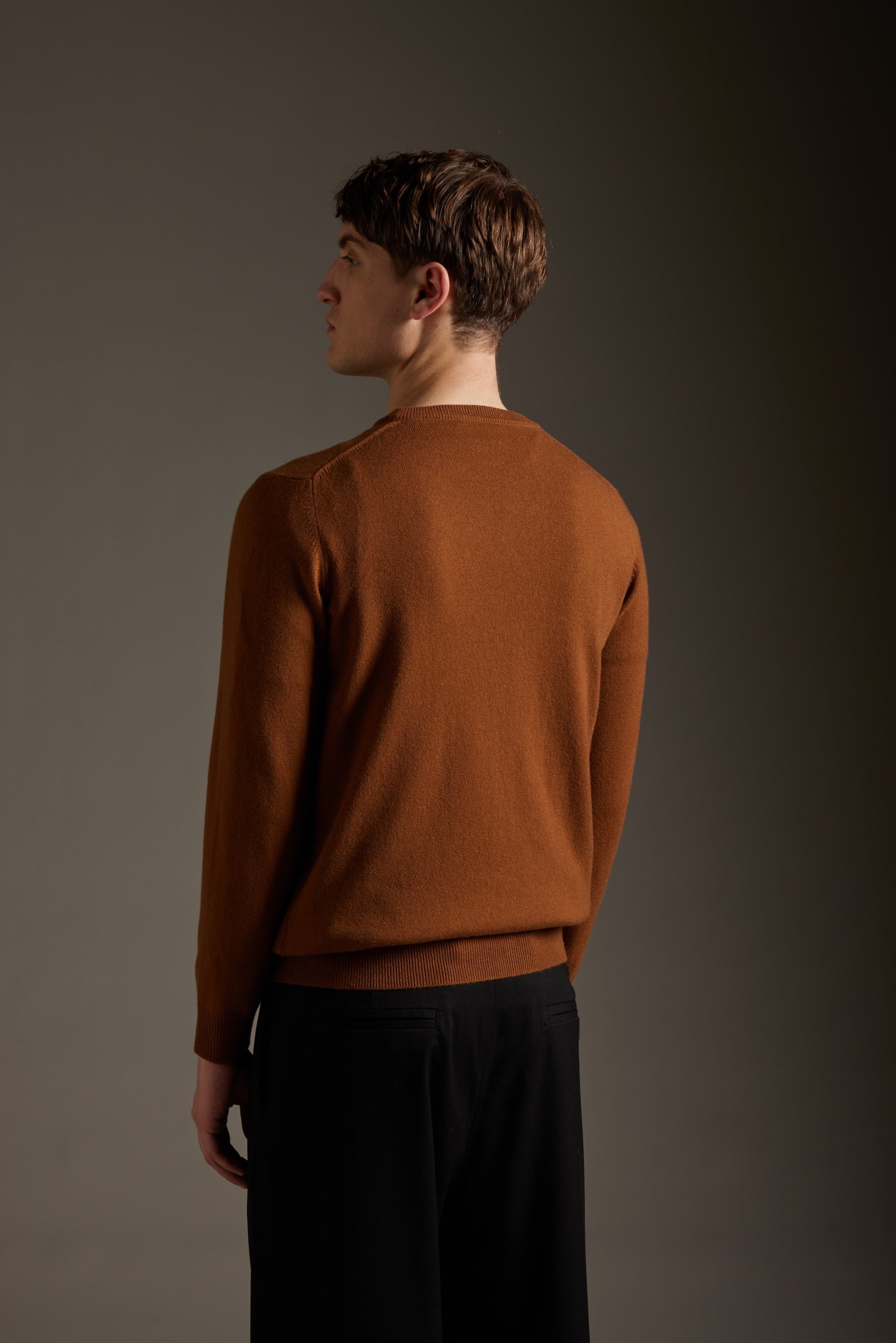 Kangra Men's 100% Cashmere Crew Neck Sweater