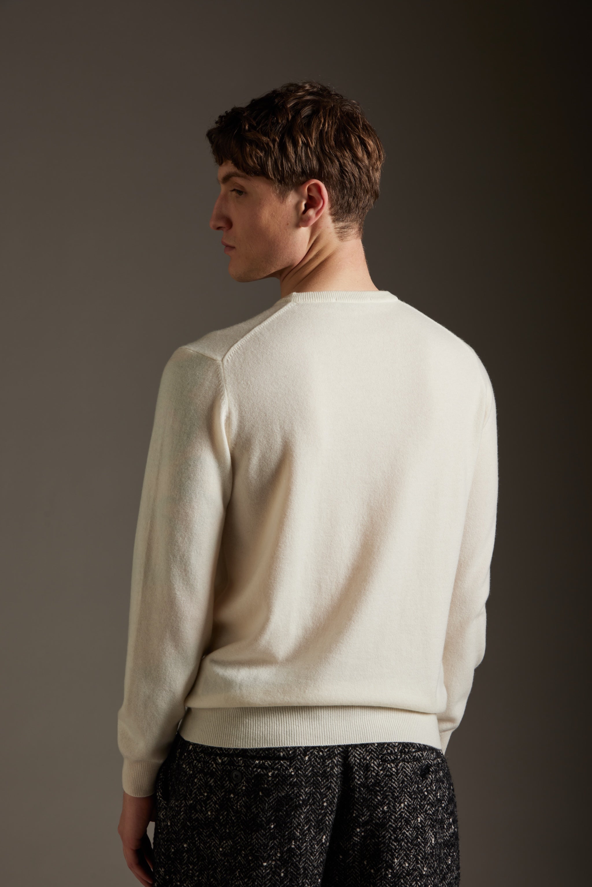 Kangra Men's V-Neck Sweater 100% Cashmere