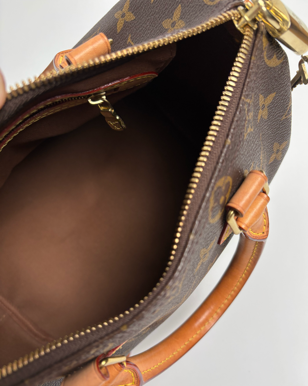 Louis Vuitton Borsa Speedy Bandoulière 25 Tela Monogram Marrone second hand luxury - Aurea Luxury Lab