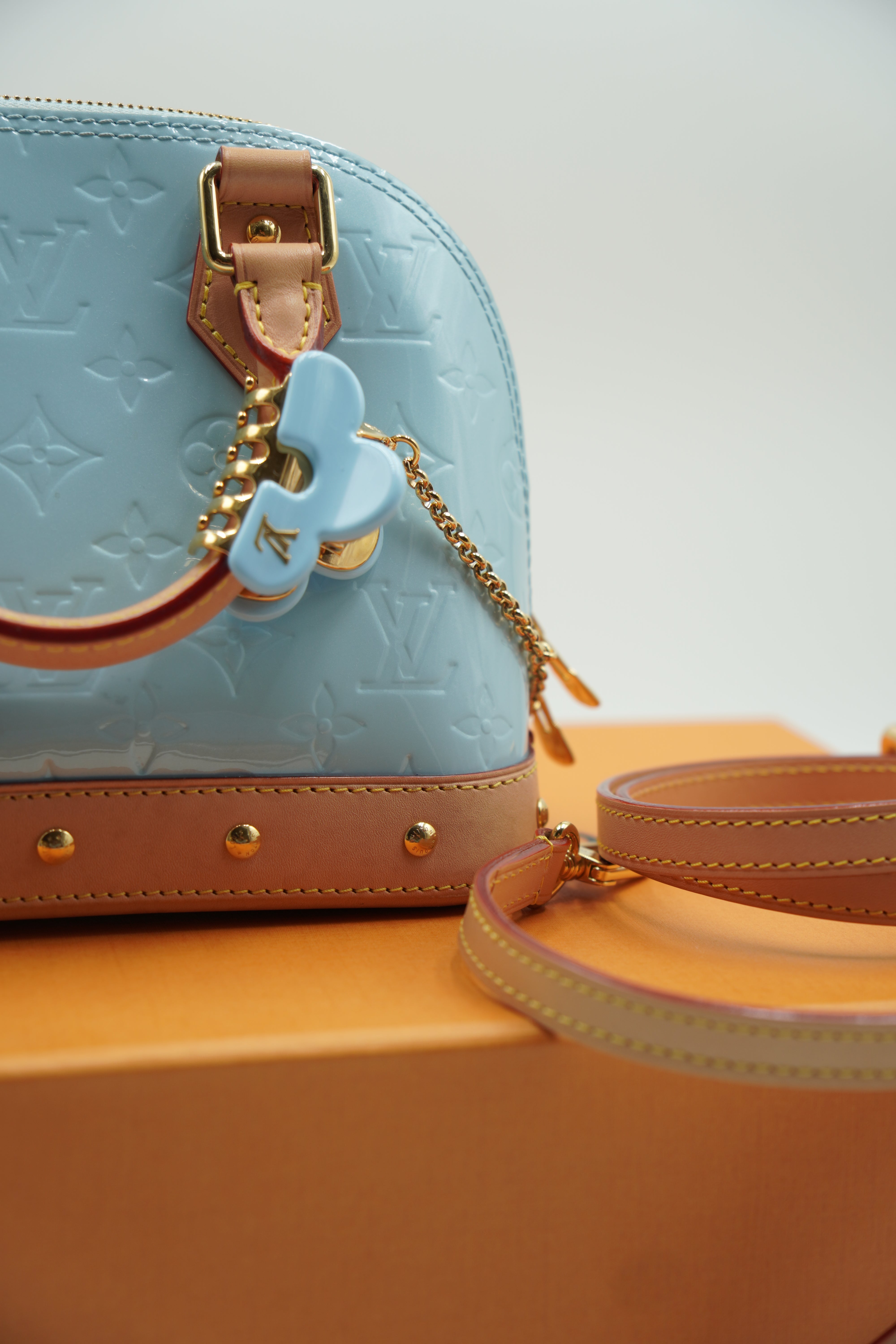 Louis Vuitton Alma Patent Leather BB Sky Bag