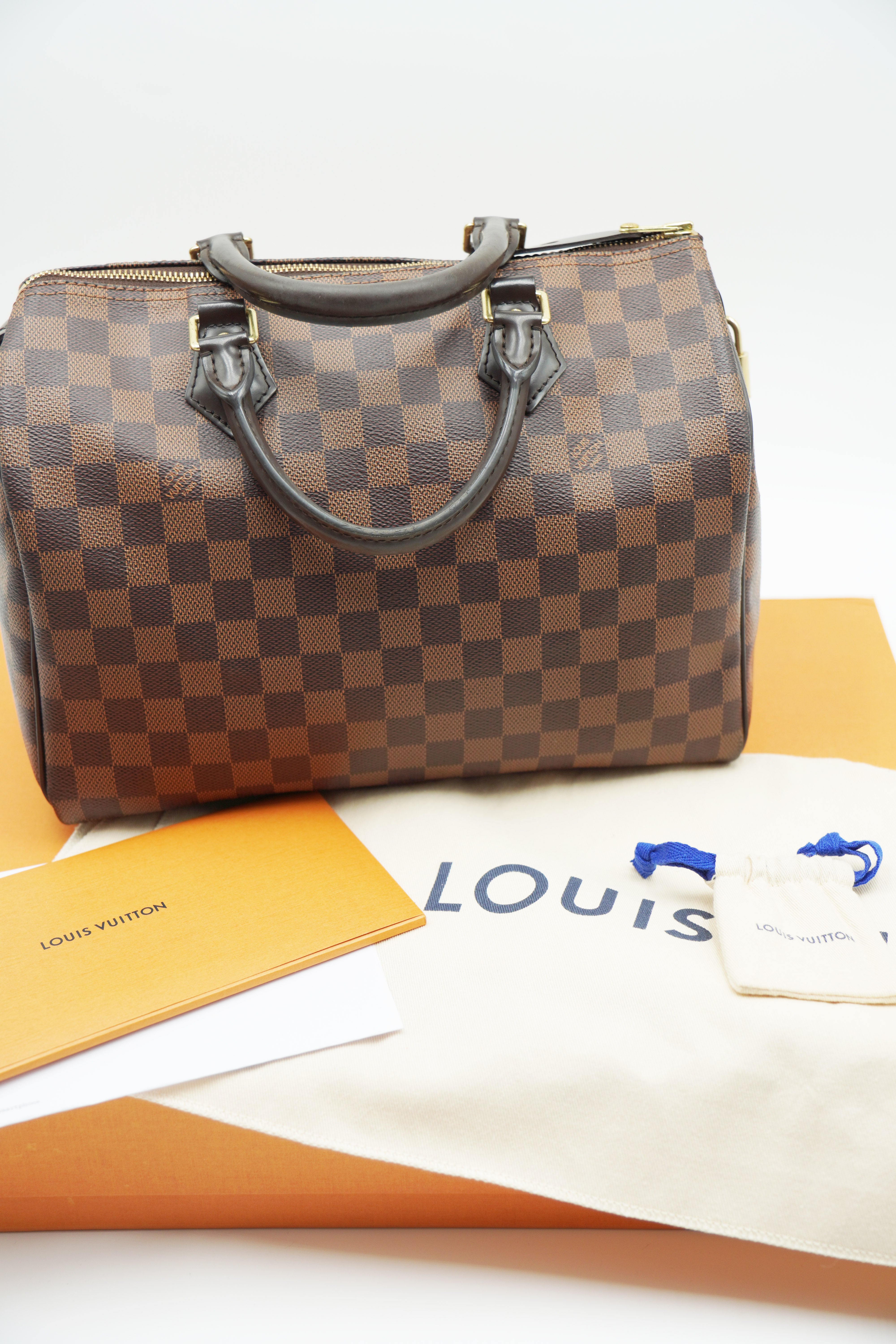 Louis Vuitton Borsa Speedy 30 Damier Ébène Full Kit - Usata Autentica