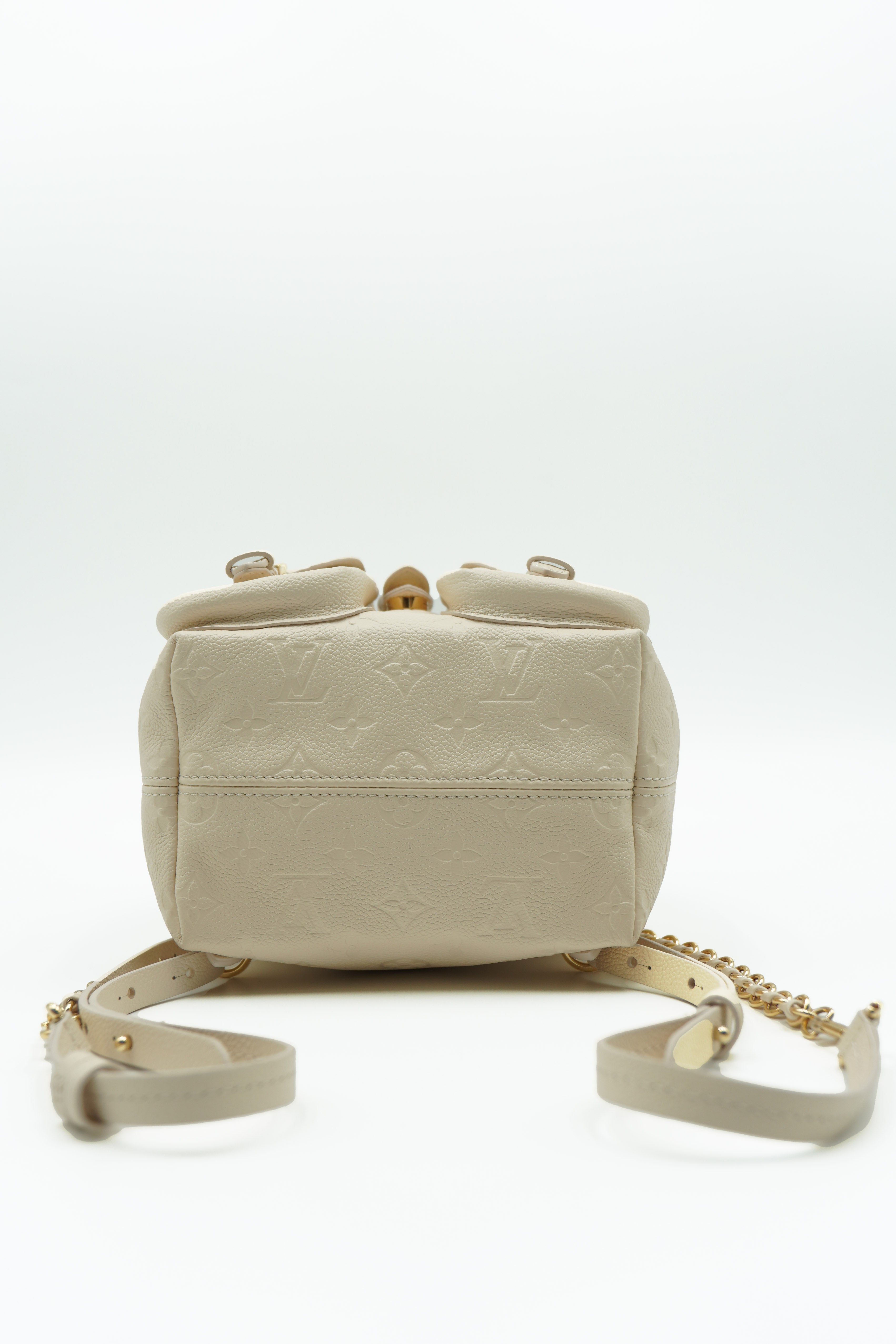 Mochila de piel Louis Vuitton Backup color leche