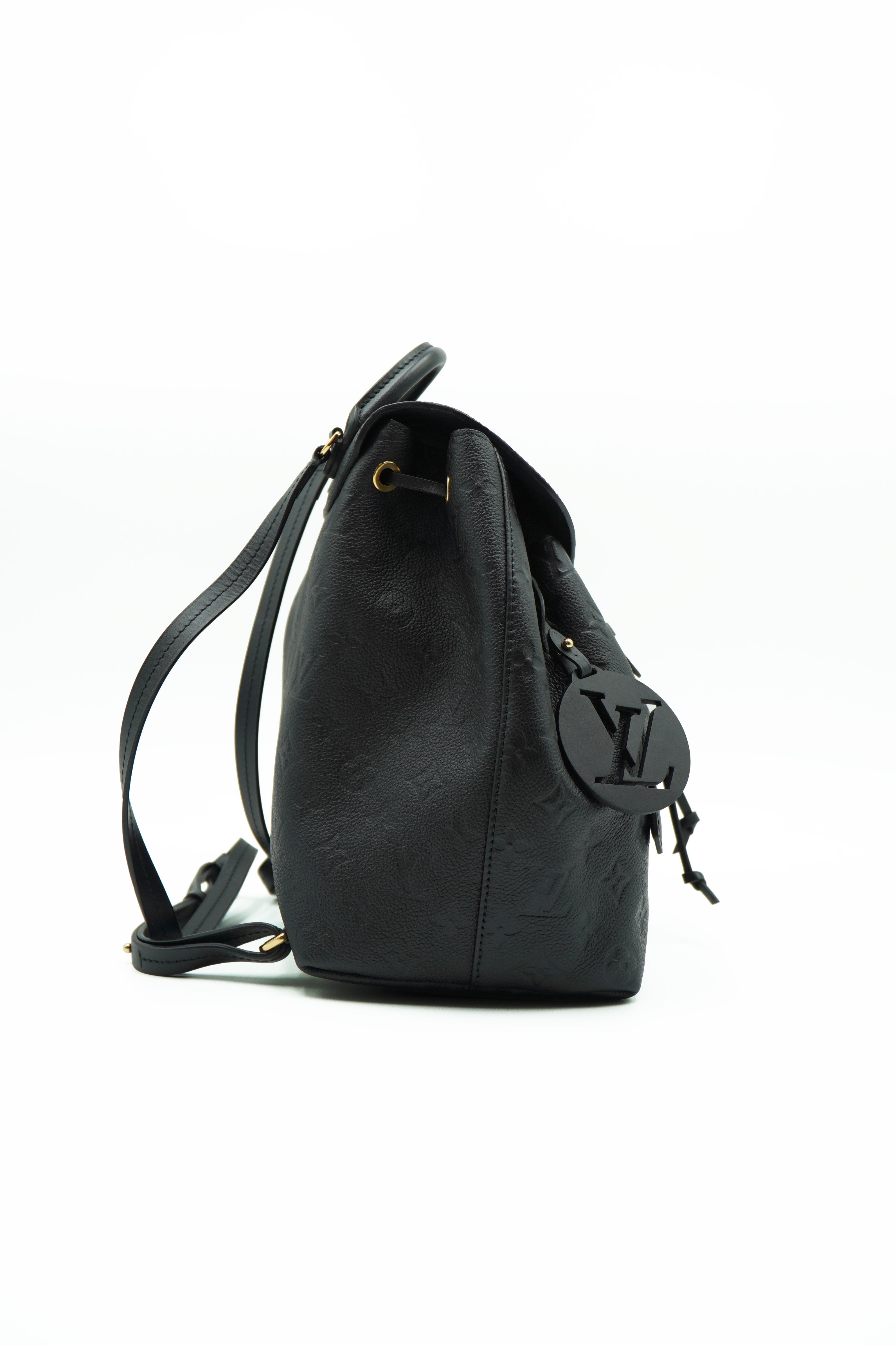 Louis Vuitton Montsouris PM Backpack in Black Leather