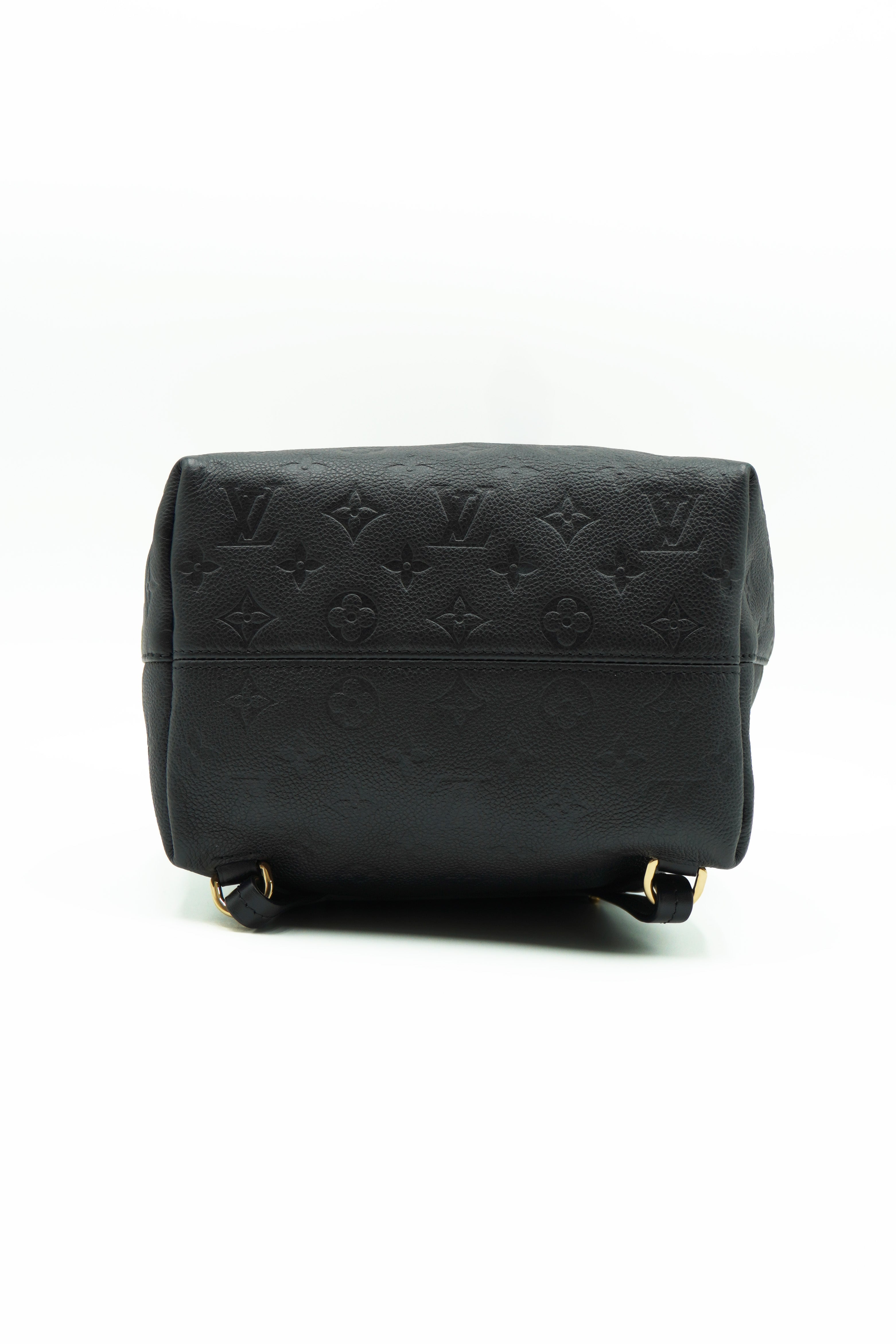 Louis Vuitton Montsouris PM Backpack in Black Leather