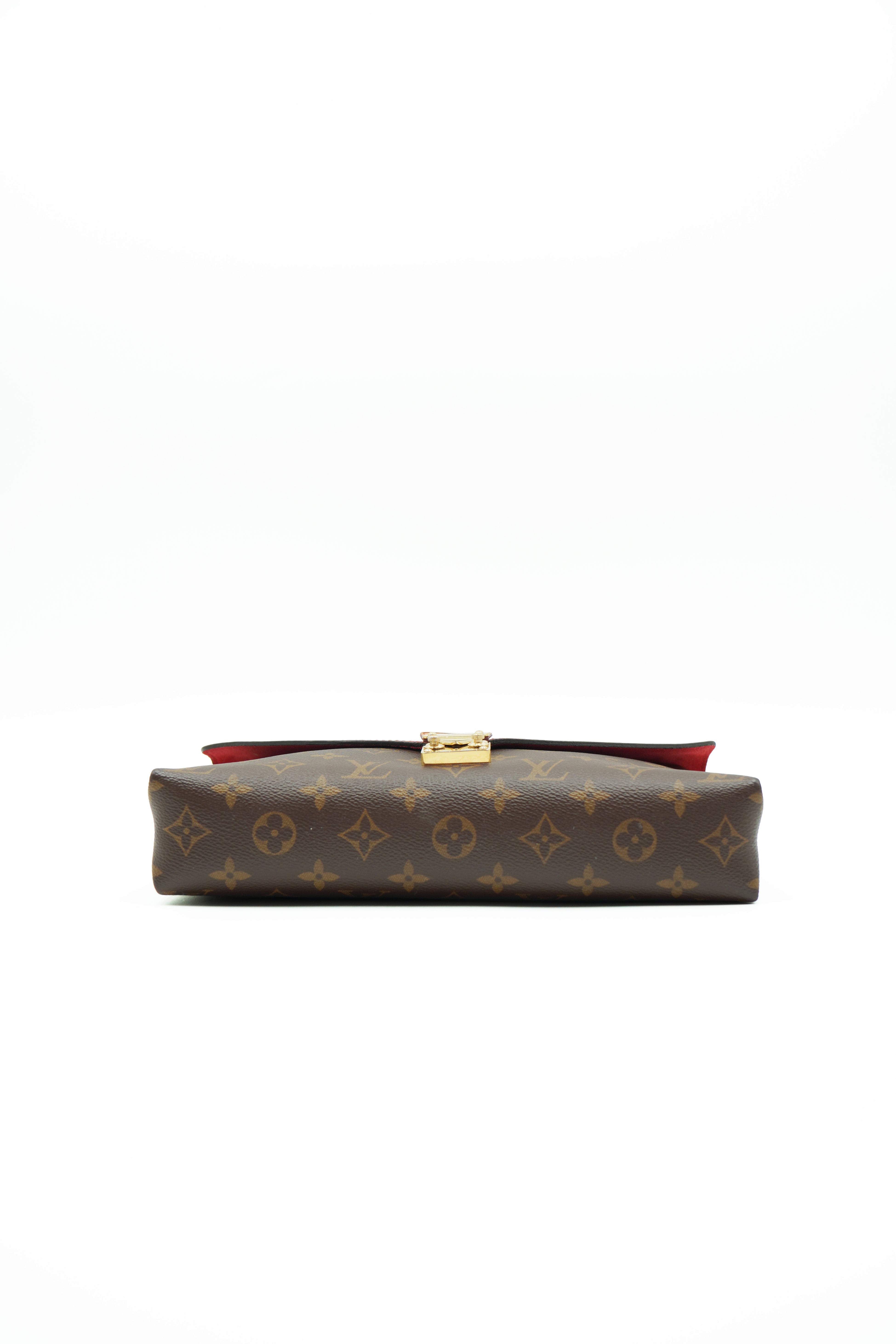 Louis Vuitton Borsa Tracolla Pallas Chain Monogram e Pelle Rossa usata come nuova certificata - Aurea Luxury Lab