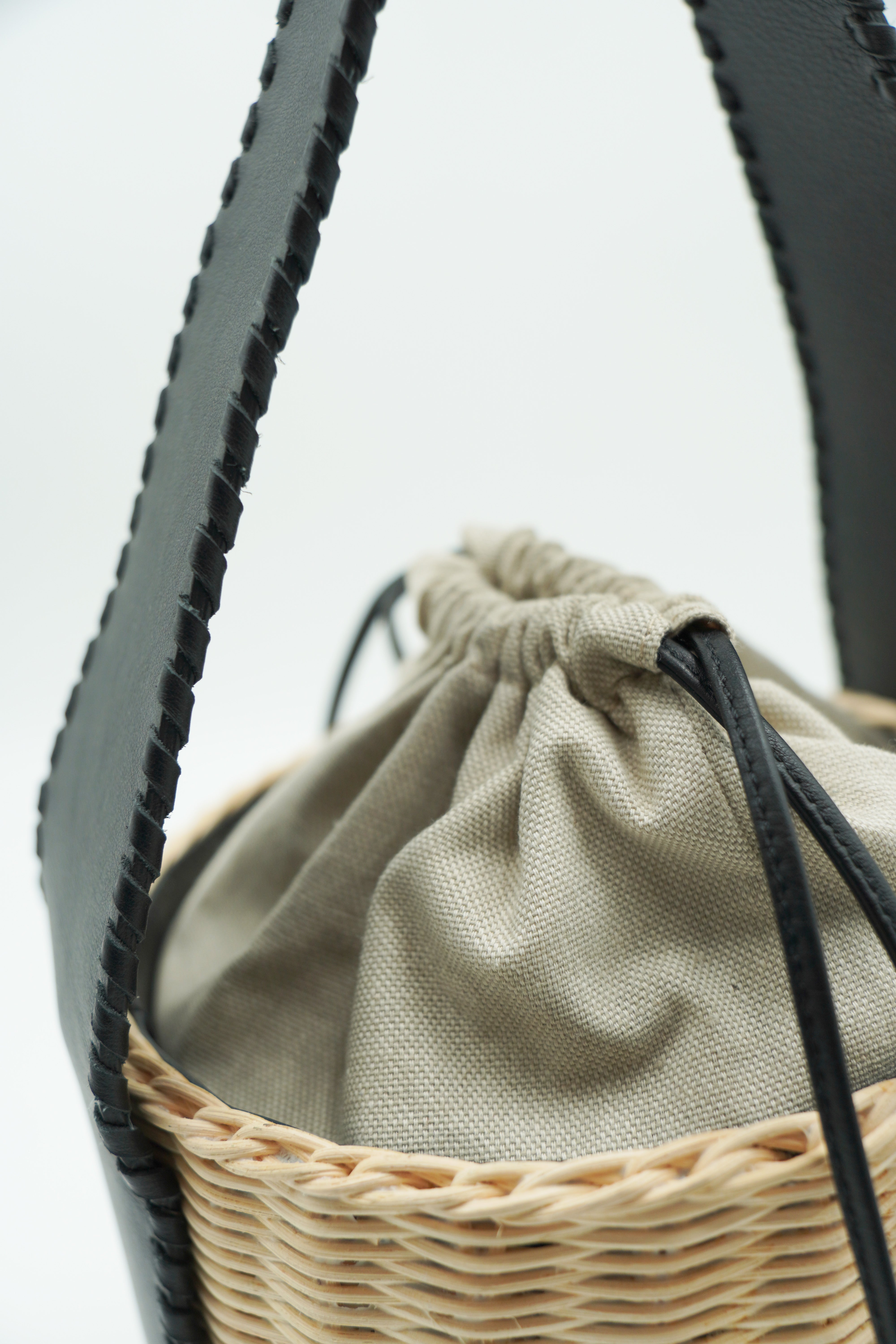 MaxMara Jane secchiello paglia e pelle usata autentica certificata - Aurea Luxury Lab